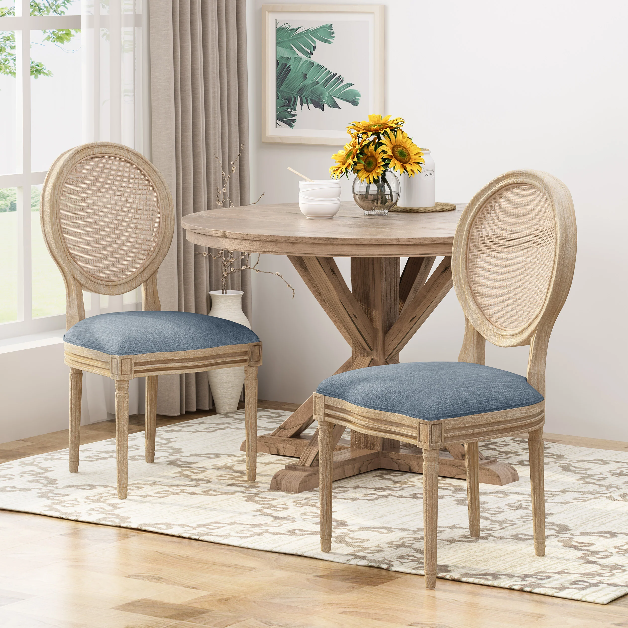 Camilo Oval Cane Back French Style Dining Chair (Set of 2) - furnishings