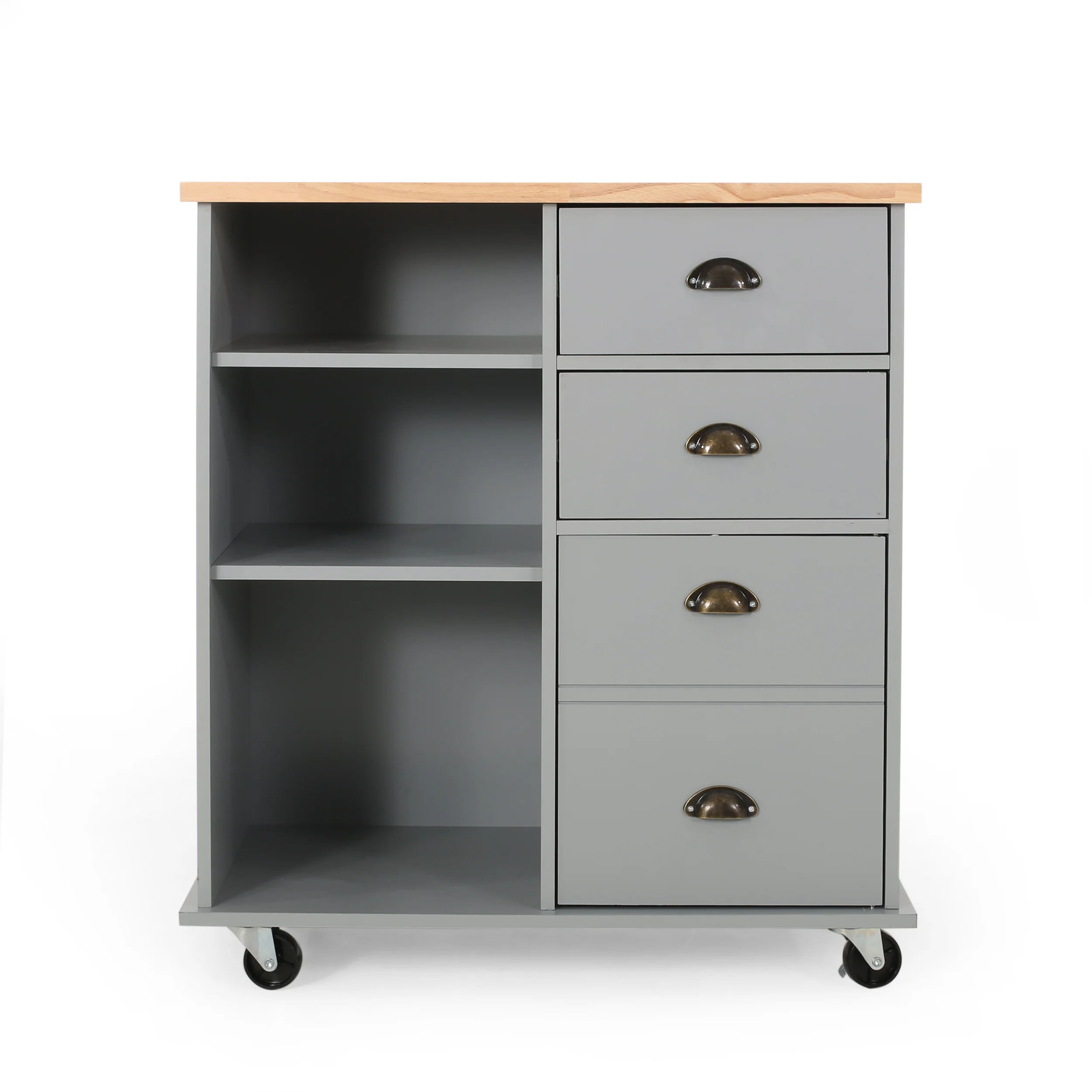 Yohaan Contemporary Kitchen Cart with Wheels - furnishings