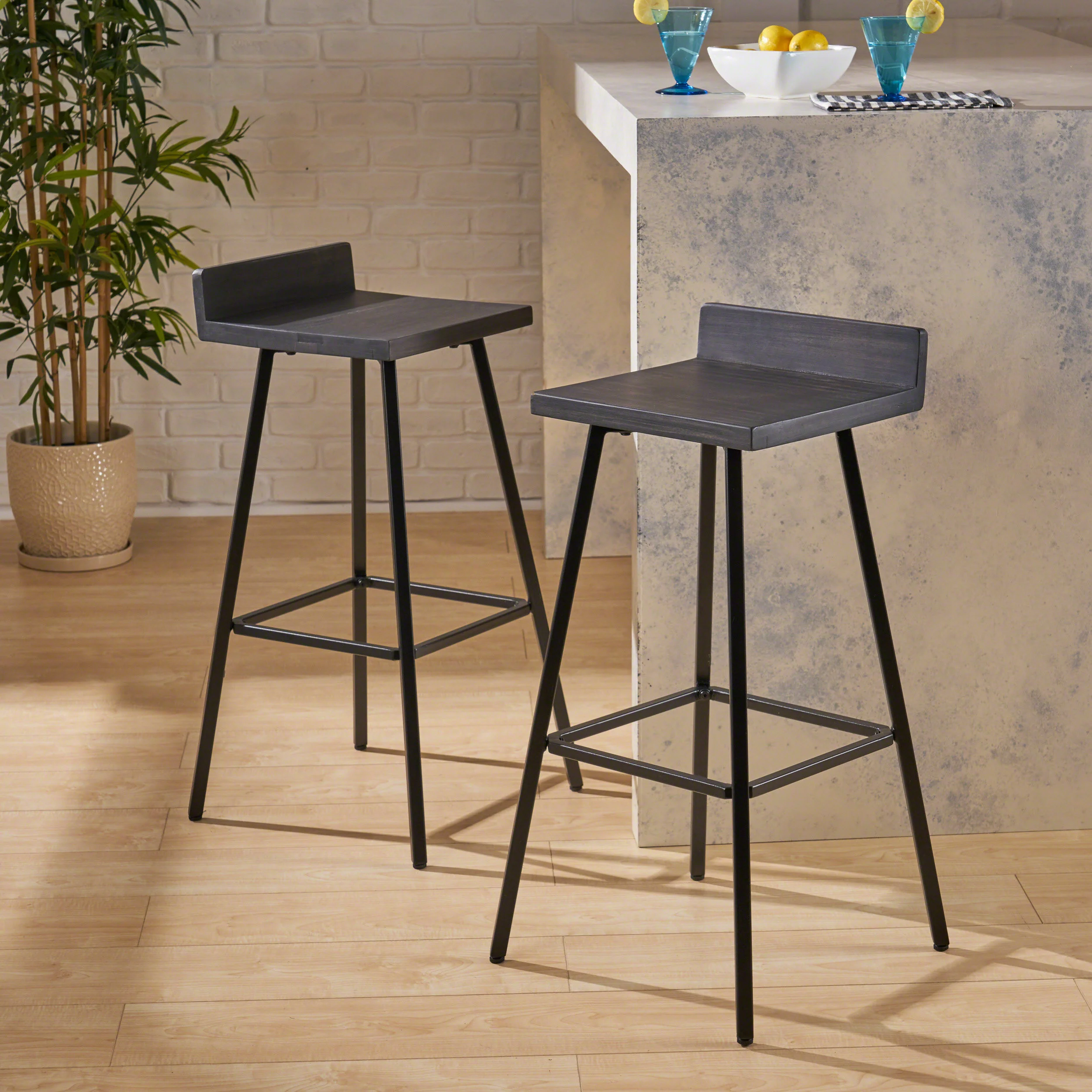 Hazel Indoor Bar Stools, Modern, Contemporary (Set of 2) - furnishings