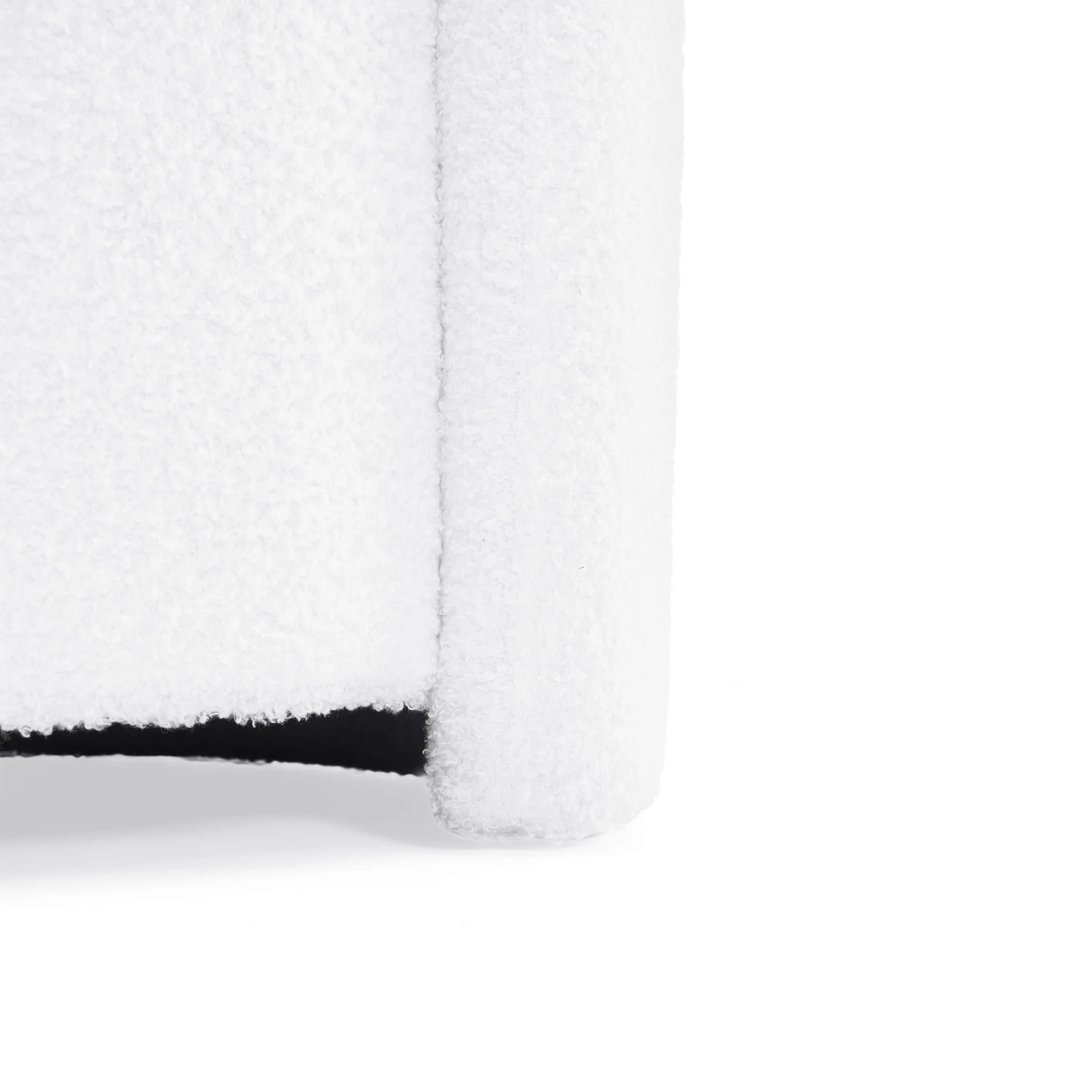 Cozy Lamb Fleece Oval Storage Ottoman Footstool Bench - furnishings