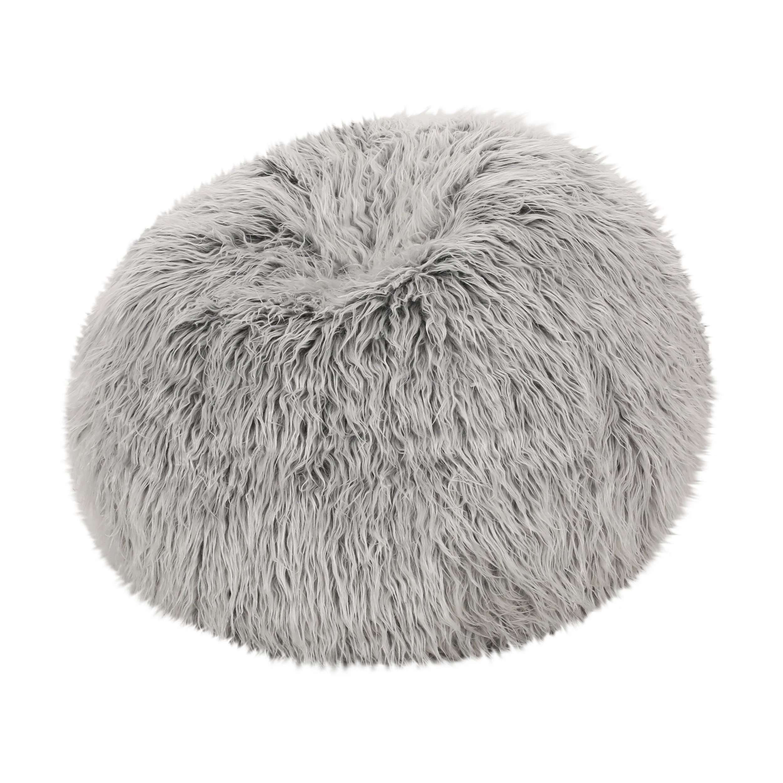 Dundas Modern Glam 3 Foot Faux Fur Bean Bag - furnishings