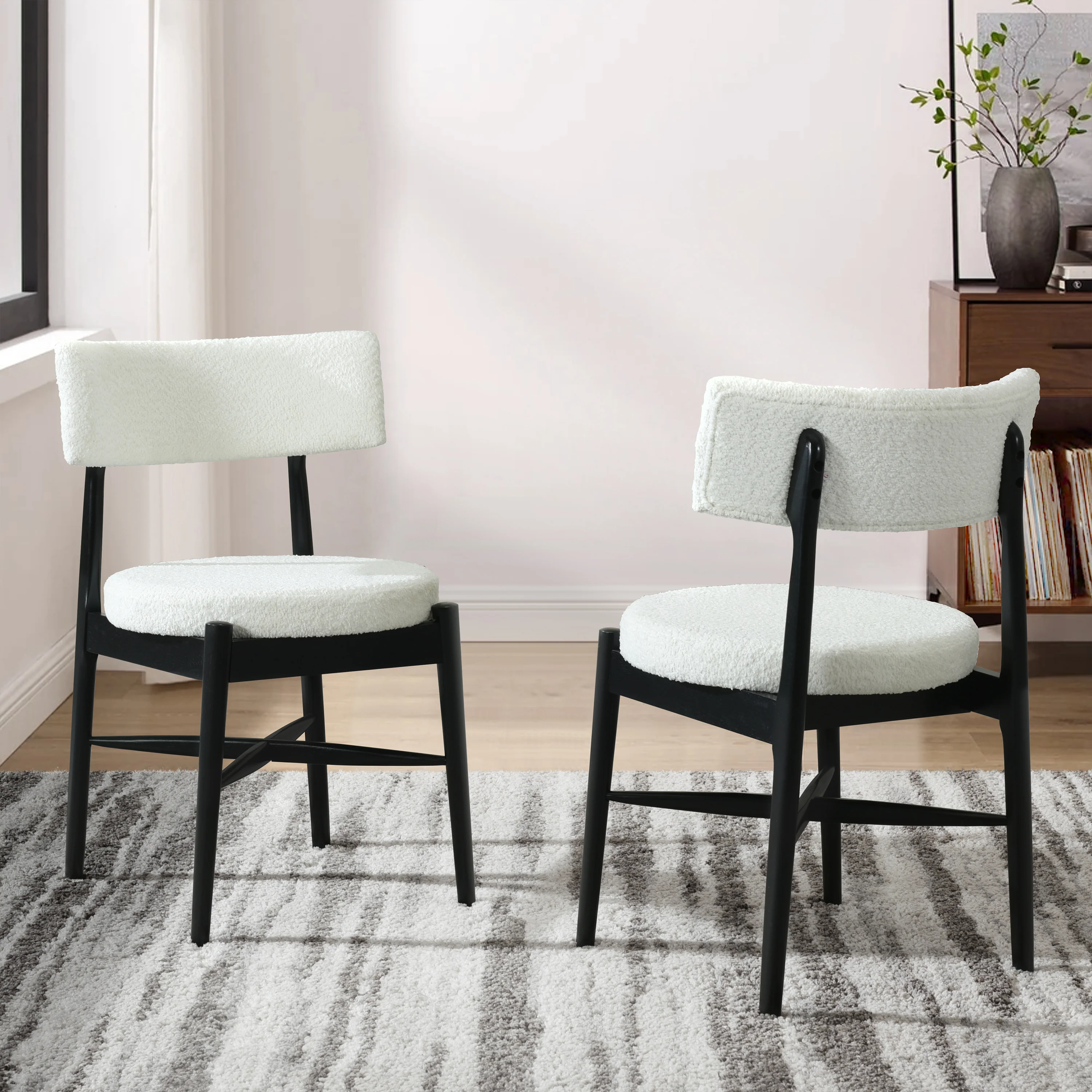 Celestee Modern Upholstered Dining Chairs, Set of 2 - furnishings