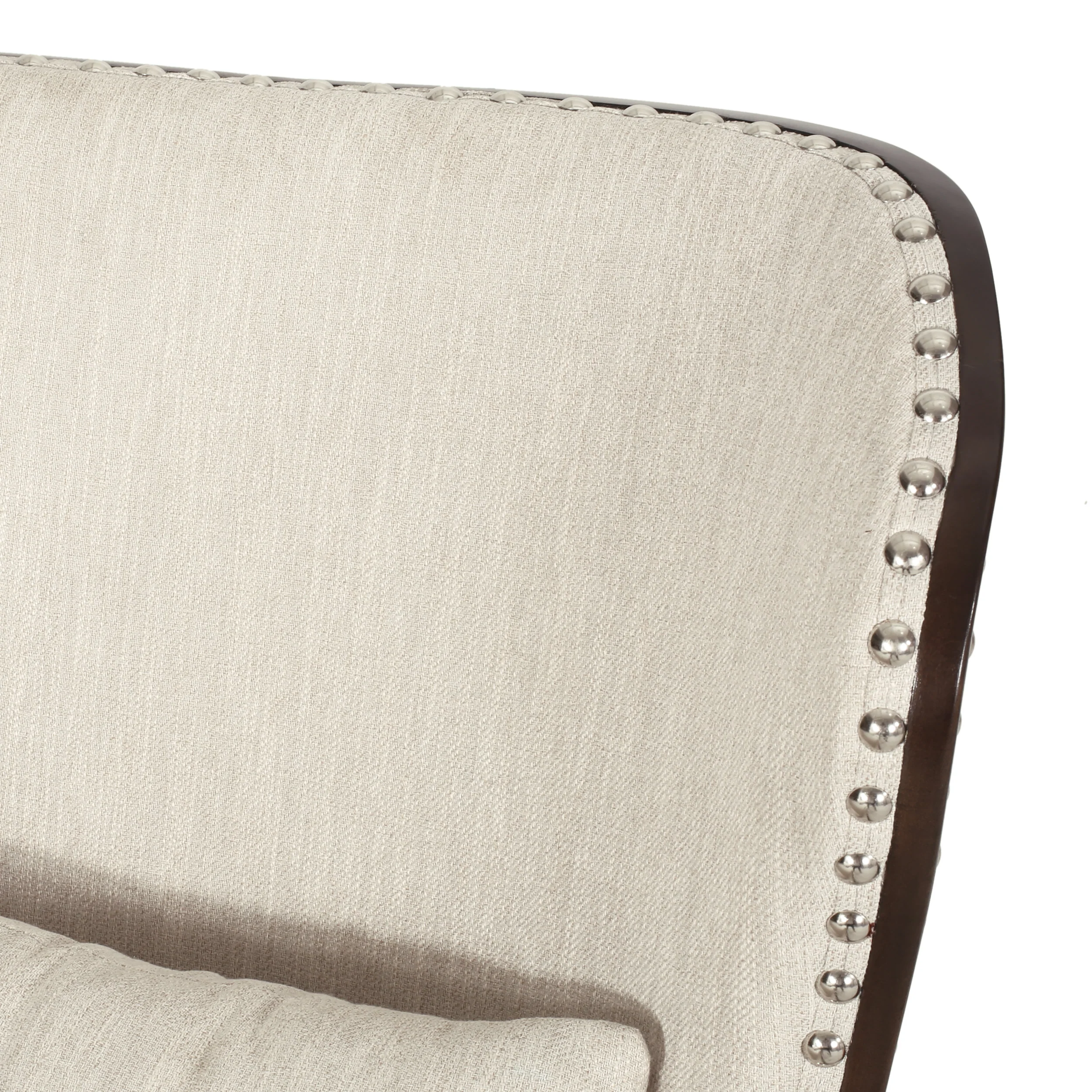 Jett Contemporary Upholstered Accent Chair with Nailhead Trim - furnishings