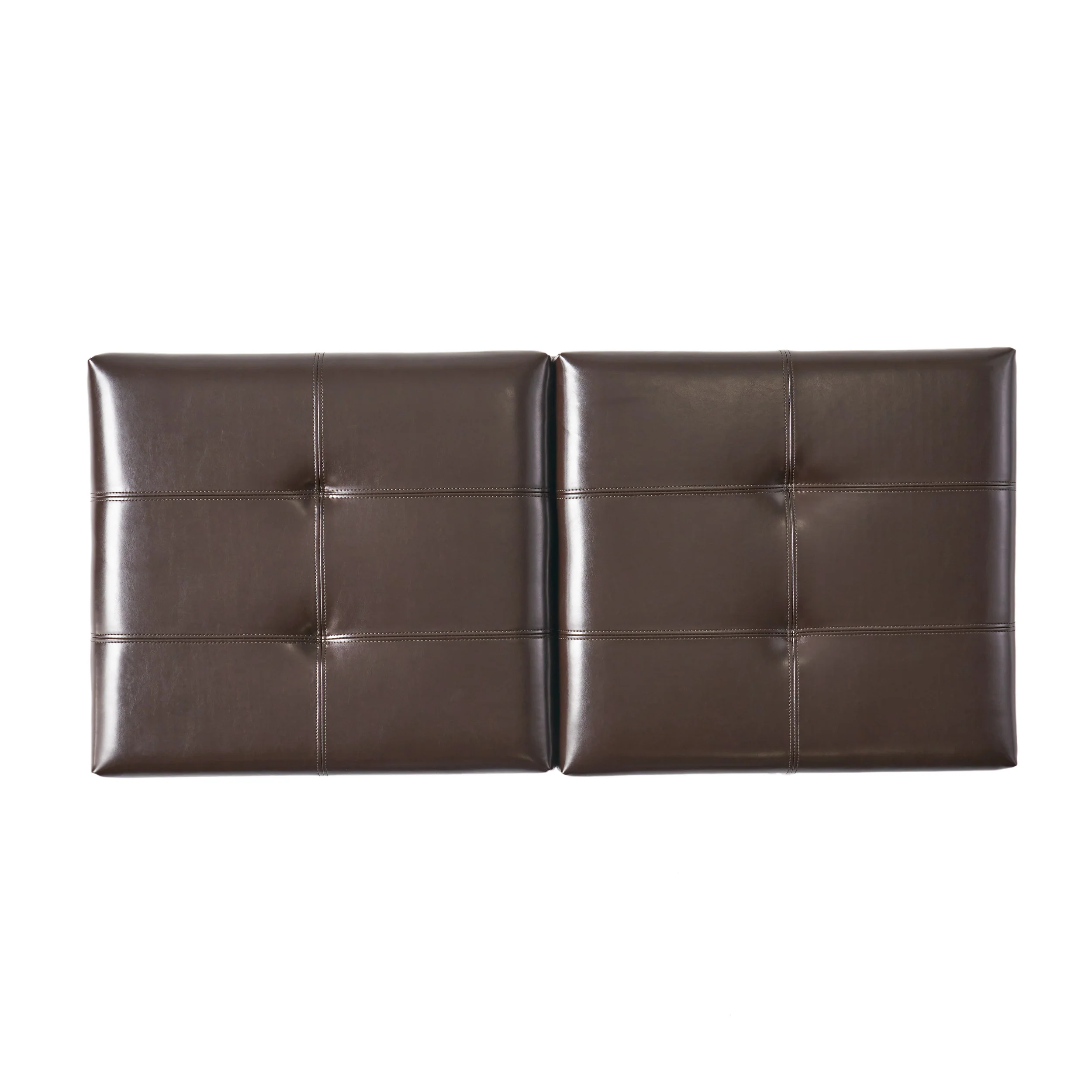 Murray Rectangle Double Flip Leather Storage Ottoman Coffee Table - furnishings