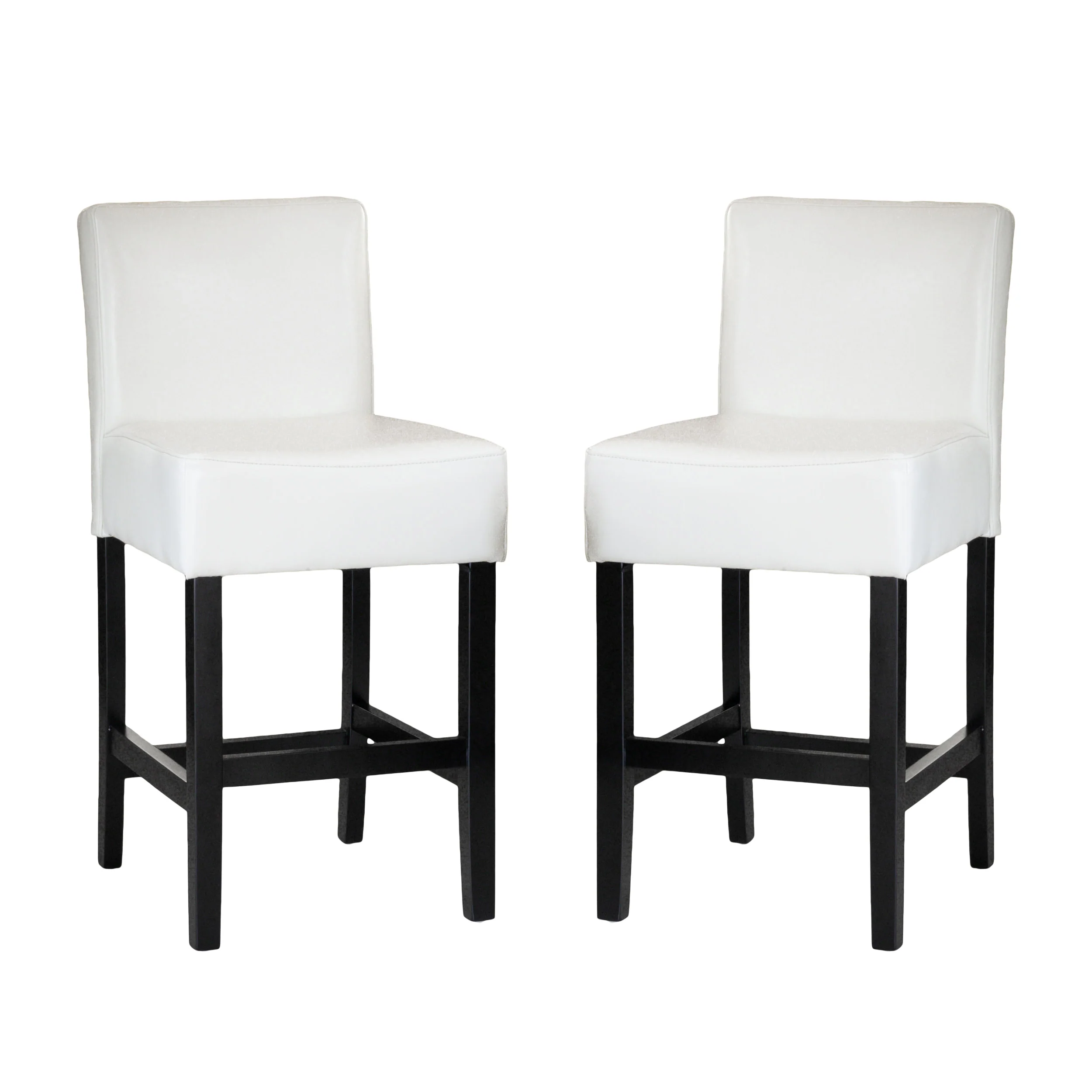 Peterborough Modern 26-Inch Leather Counter Stool (Set of 2) - furnishings