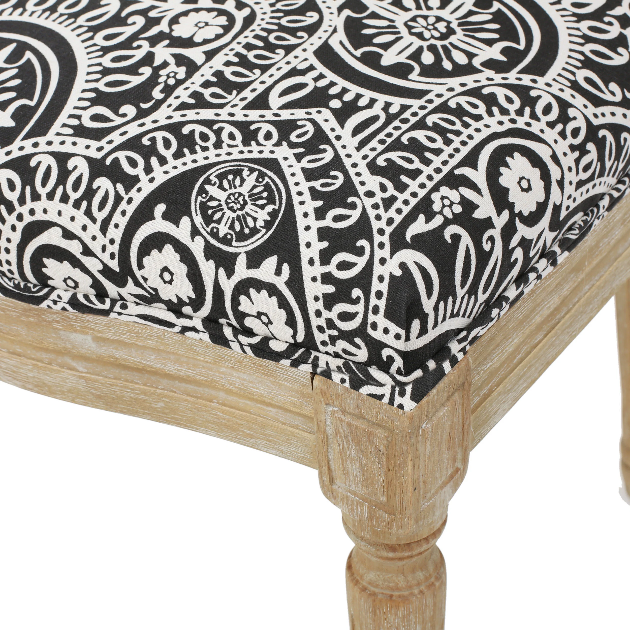 Naclerio French Country Fabric Upholstered Wood 5 Piece Dining Set - furnishings
