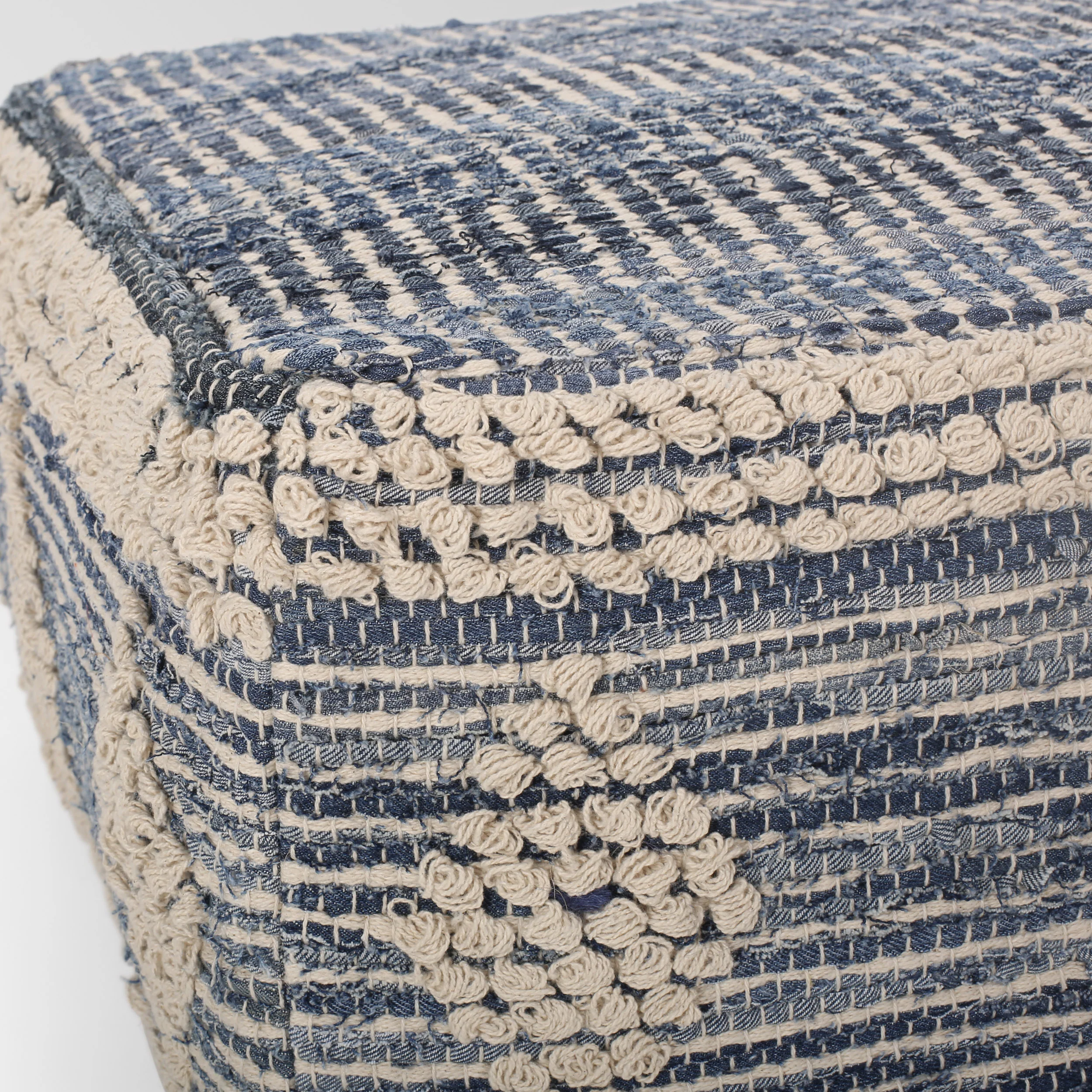 Charline Boho Rectangular Bean Bag Ottoman - furnishings
