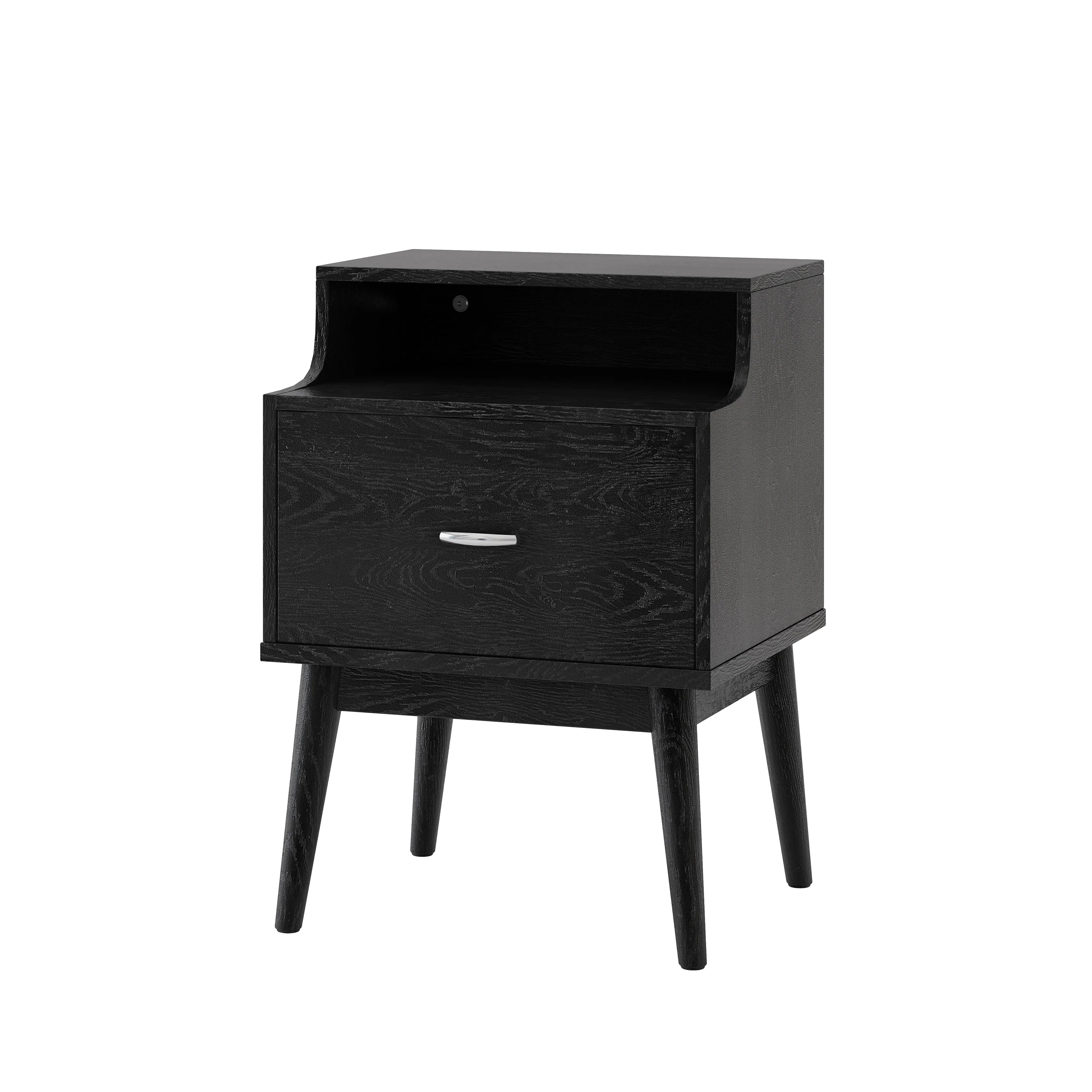 Wilbur Mid Century Modern Wooden Nightstand - furnishings
