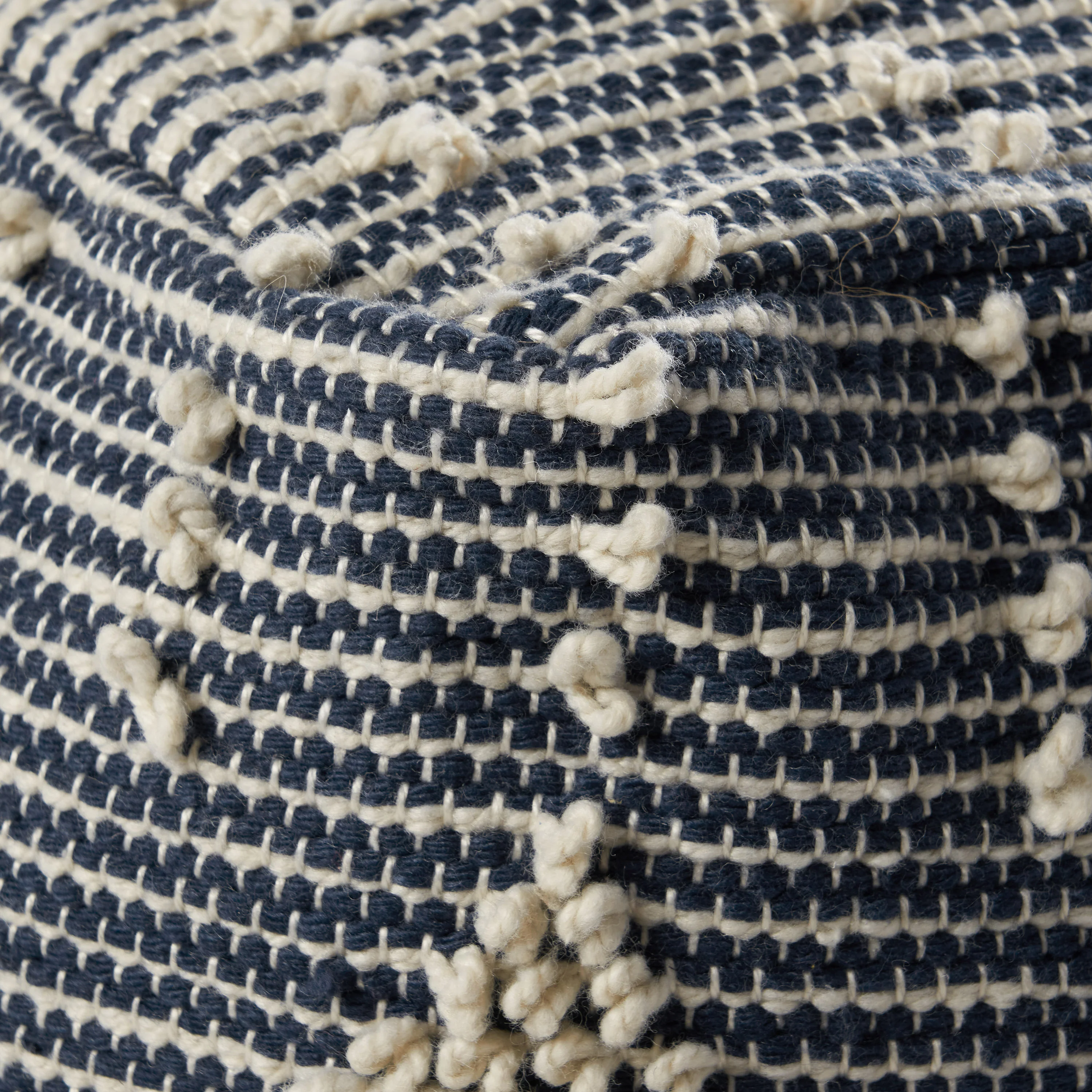 Dereka Contemporary Handcrafted Faux Yarn Pouf - furnishings