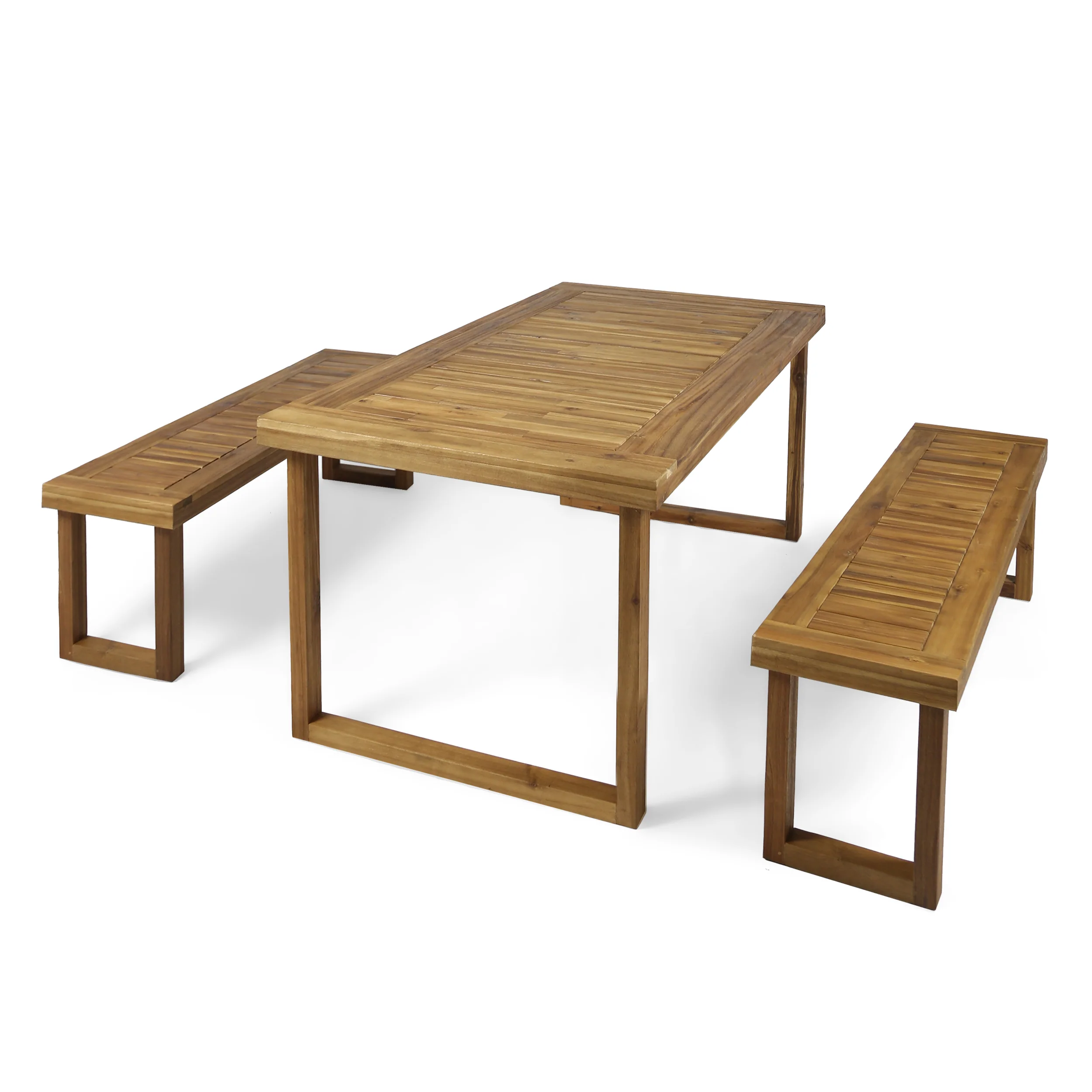 Vickers Outdoor Acacia Wood Picnic Set - furnishings