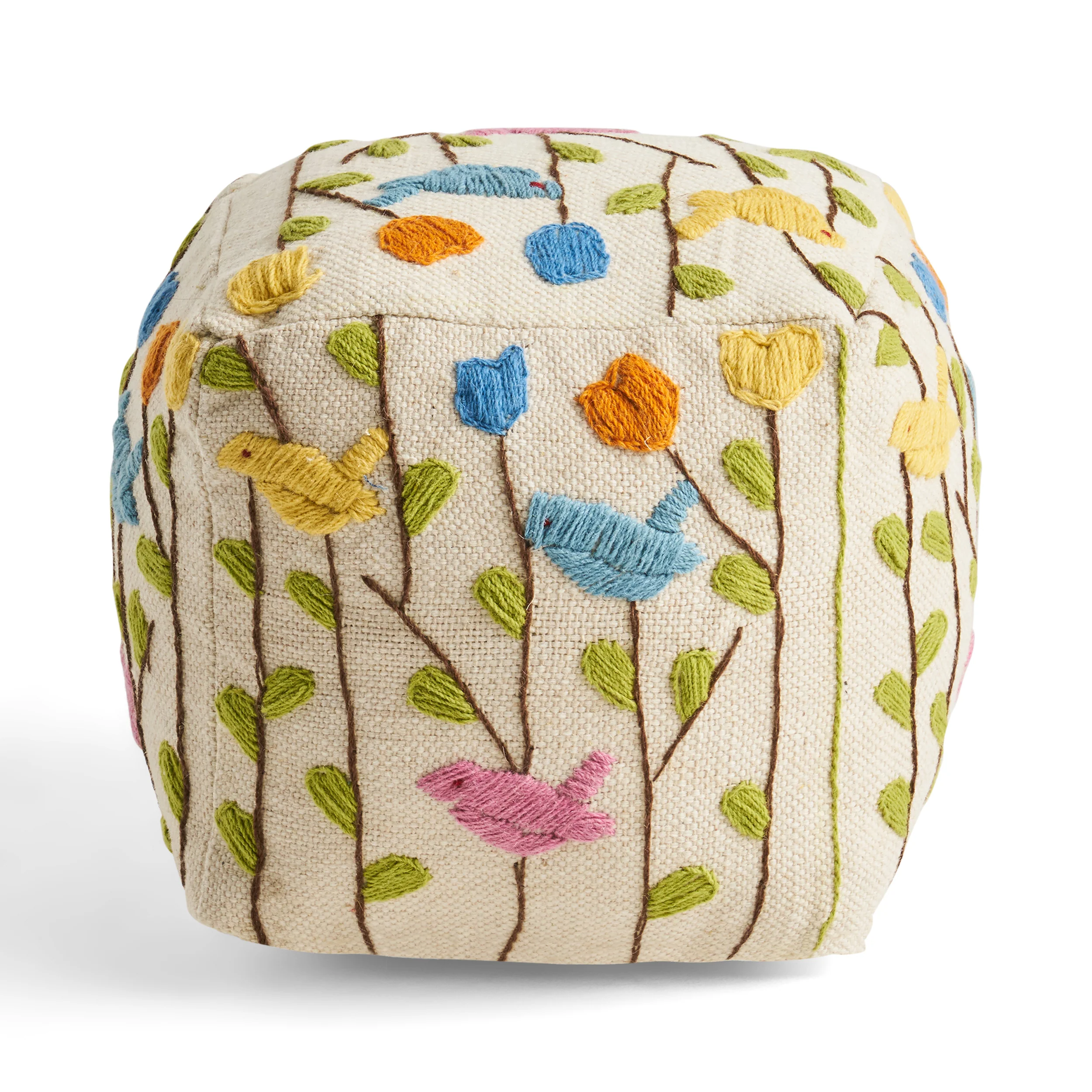 Zeki Boho Wool Ottoman Pouf - furnishings
