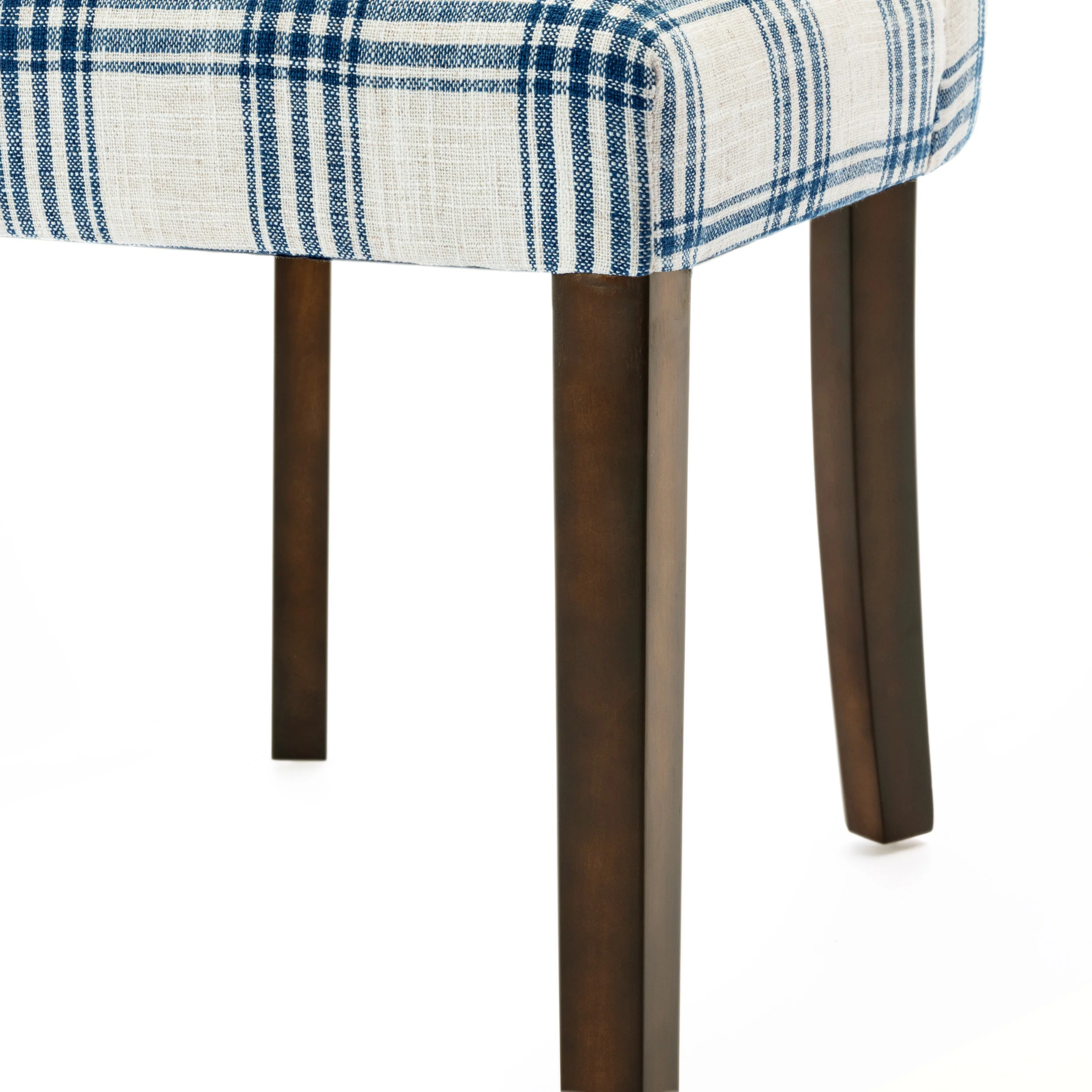 Rydel Contemporary Upholstered Plaid Dining Chairs, Set of 2 - furnishings