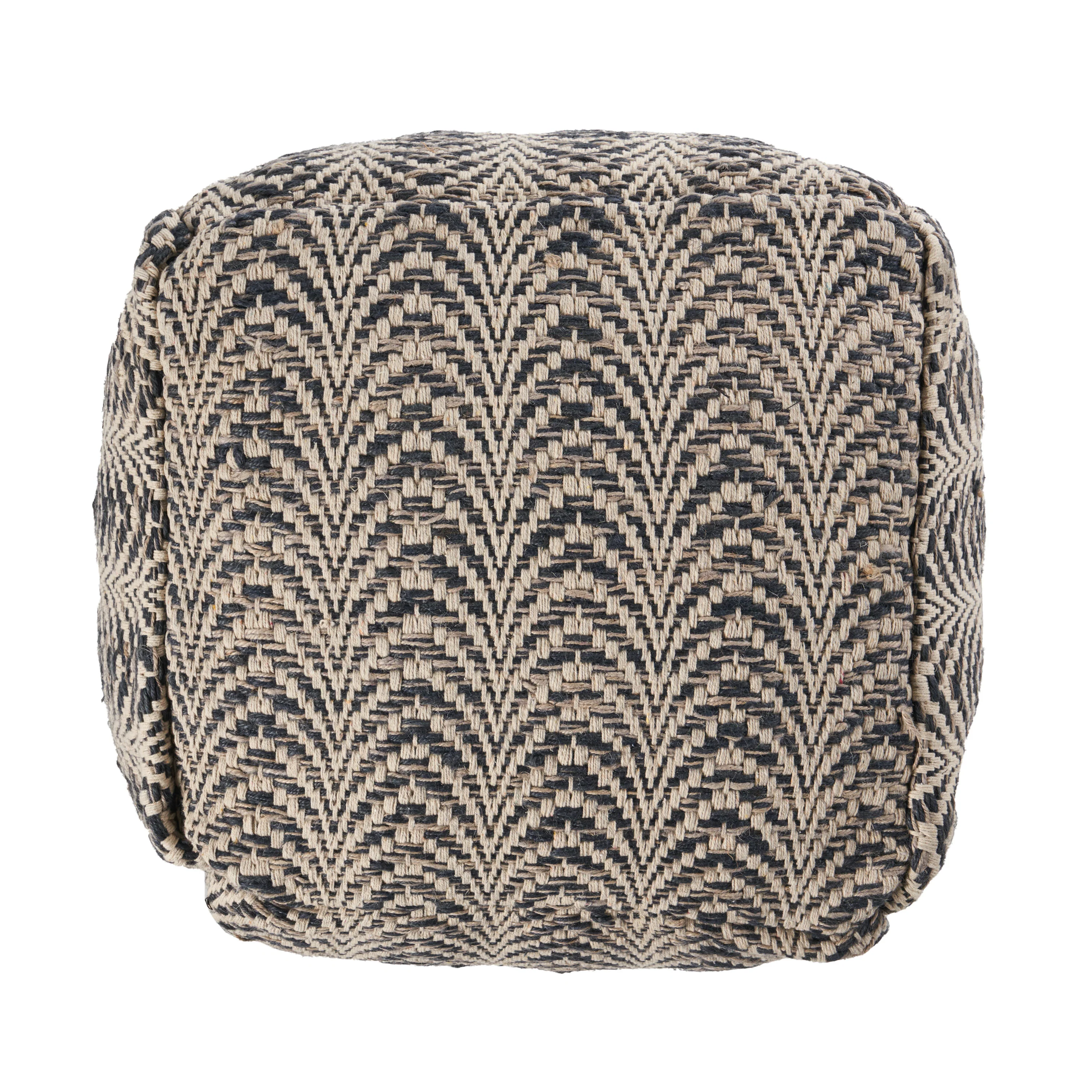 Marko Boho Fabric Cube Pouf - furnishings