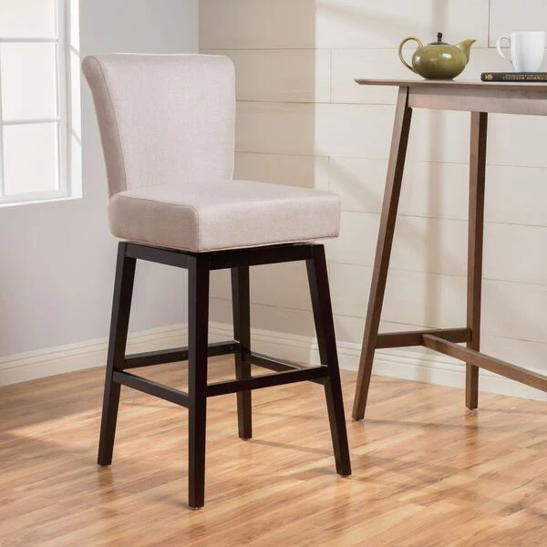 Tristan 32-Inch Wheat Fabric Swivel Barstool - furnishings