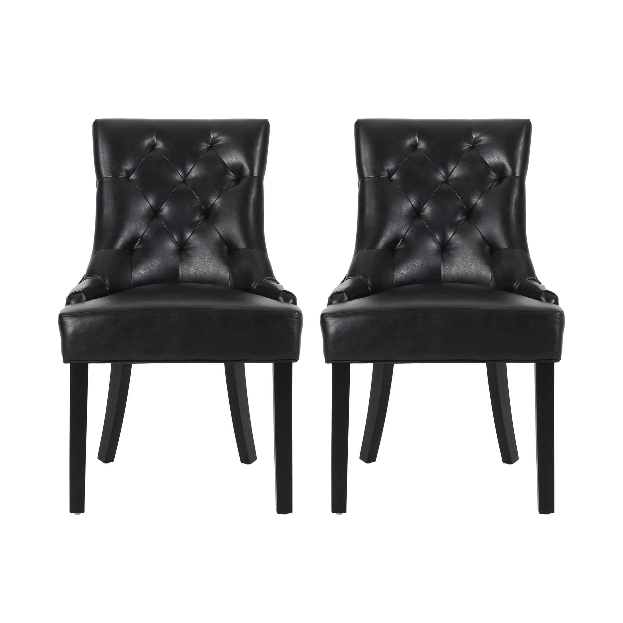 Maggie Contemporary Tufted Dining Chairs, Set of 2 - furnishings