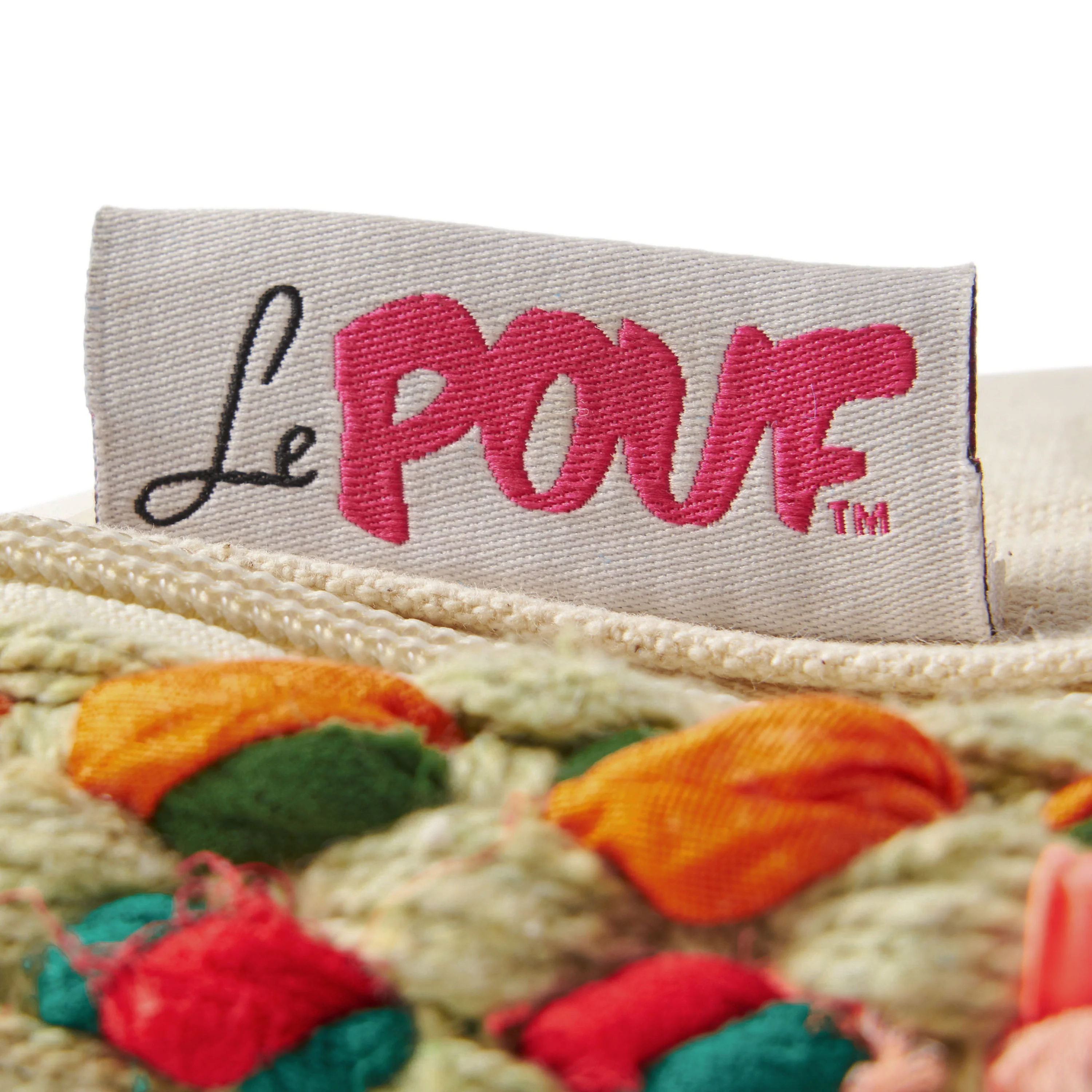Naholo Handcrafted Boho Fabric Pouf - furnishings