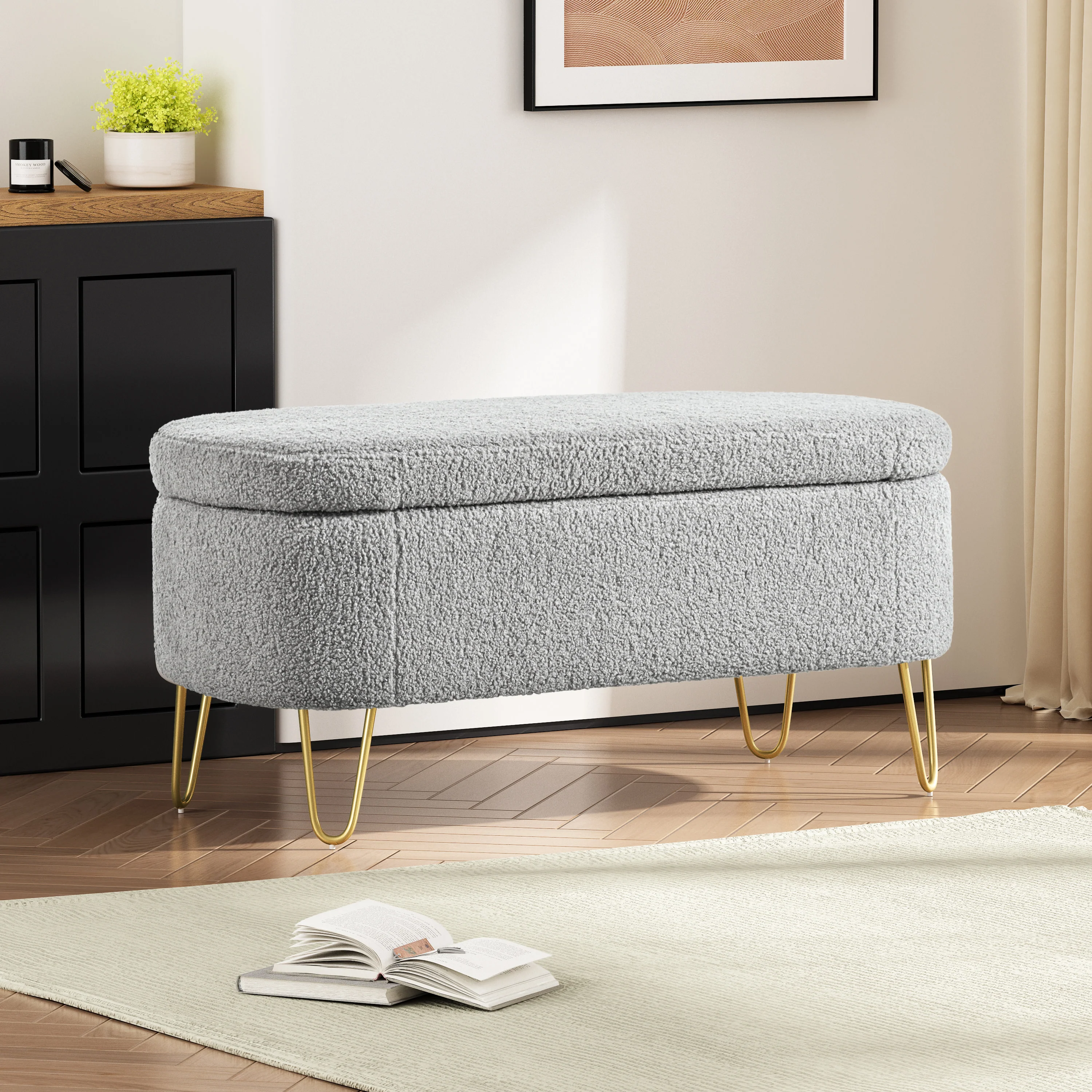Rabiot Modern Fabirc Ottoman Bench - furnishings