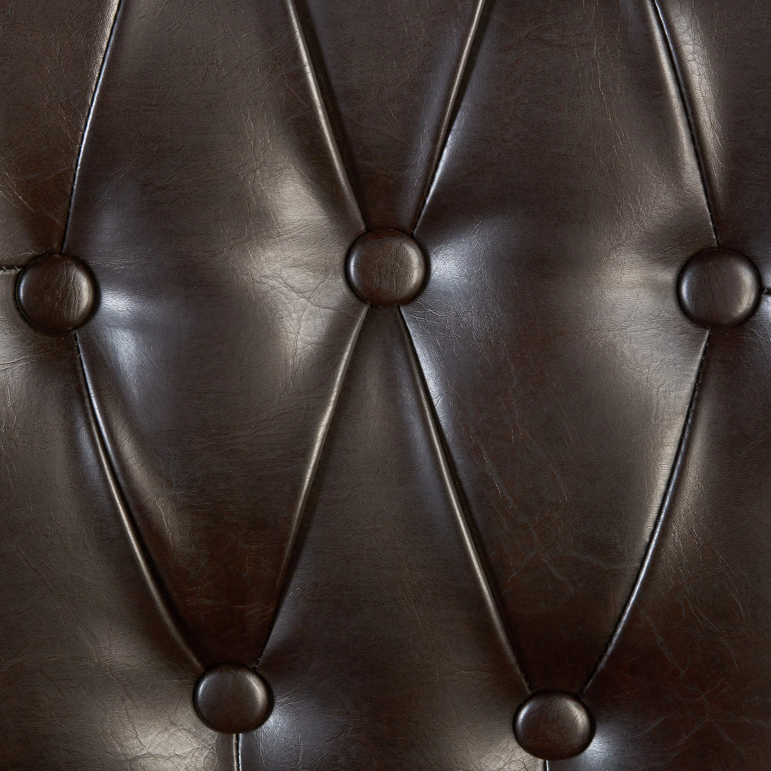 Padma Tufted Back Brown Leather 30-Inch Barstools (Set of 2) - furnishings
