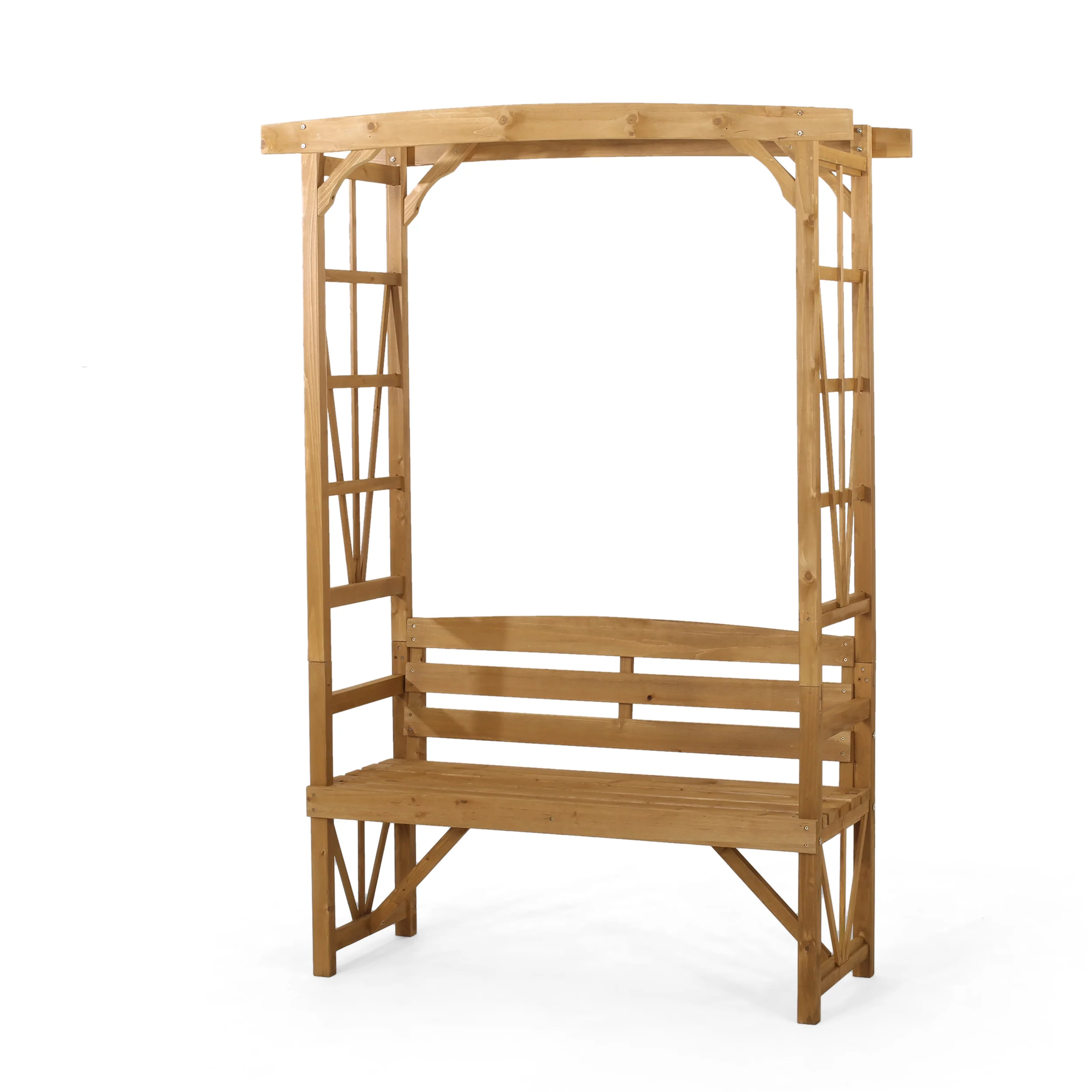 Edmonton Traditional Firwood Arbor Bench - furnishings