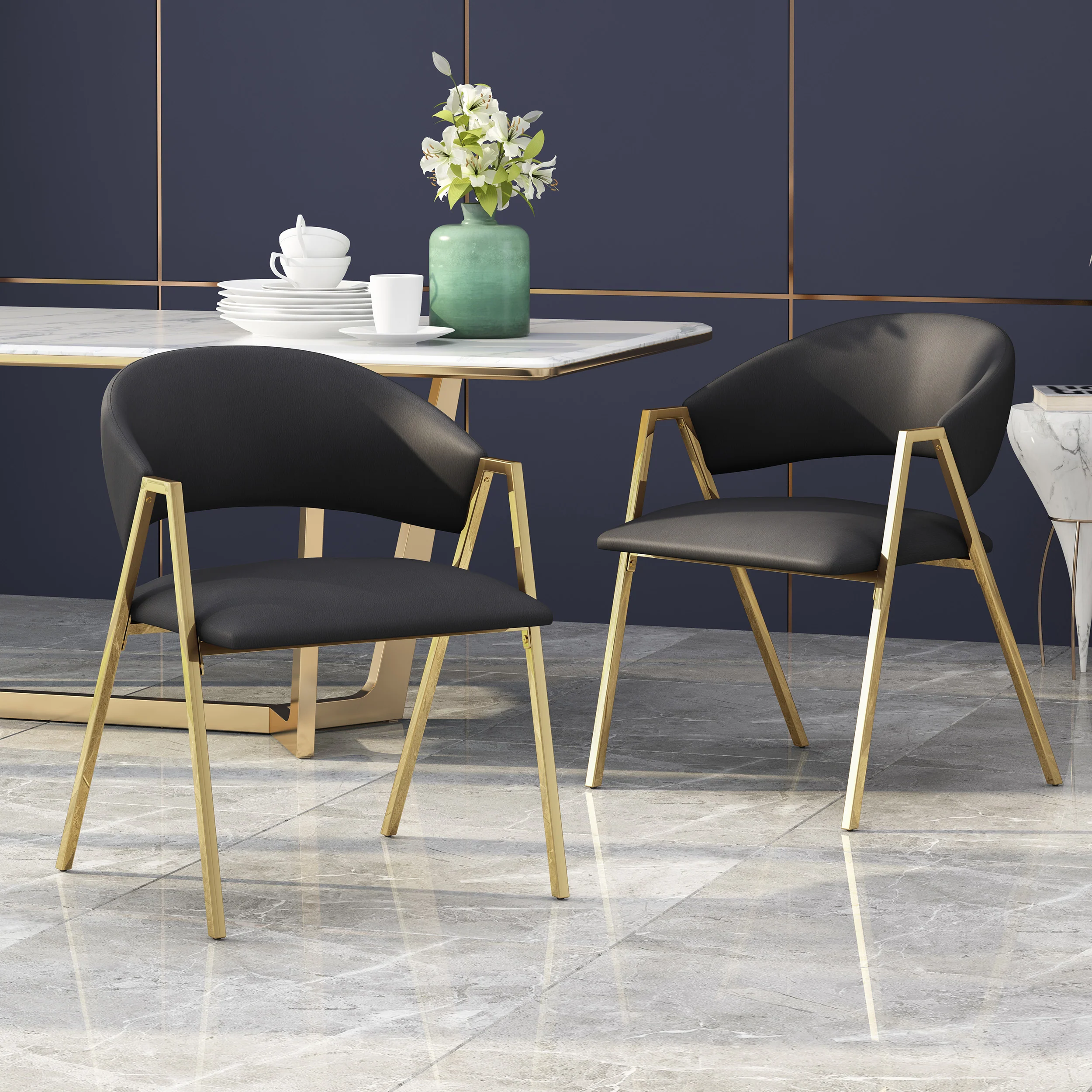 Jalexa Modern Upholstered Dining Chair (Set of 2) - furnishings