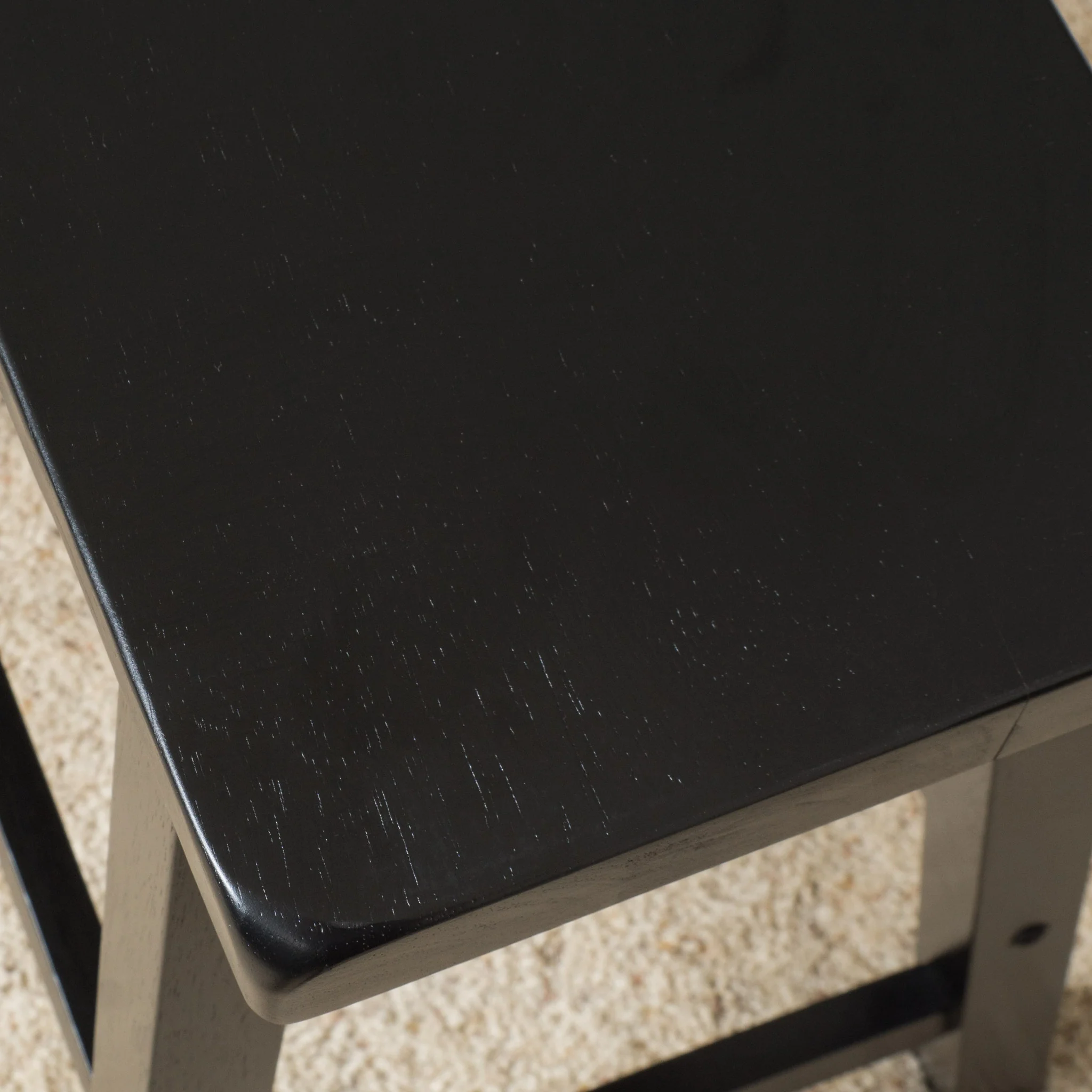 Marcy Black Saddle Wood 24-Inch Counter Stool (Set of 2) - furnishings