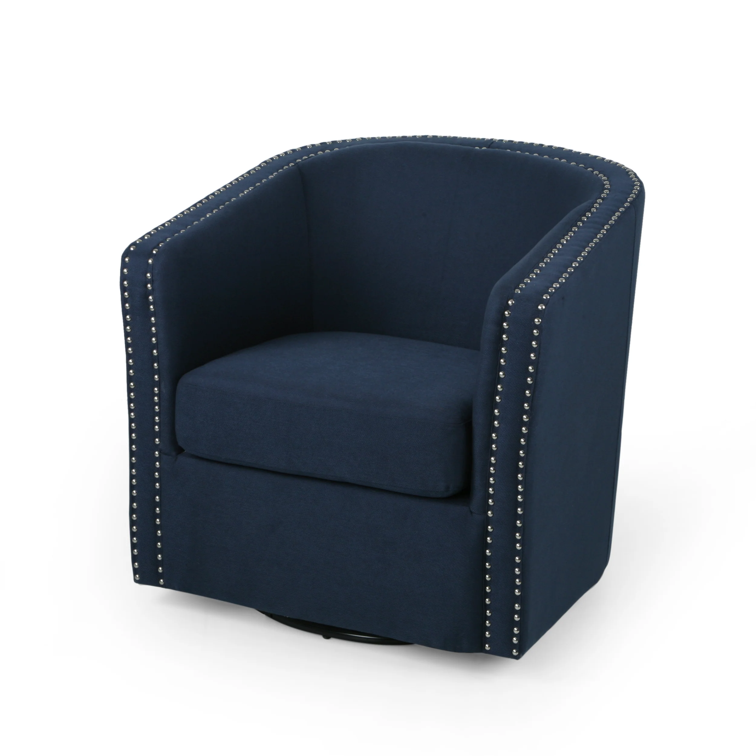Leily Contemporary Fabric Swivel Chair - furnishings