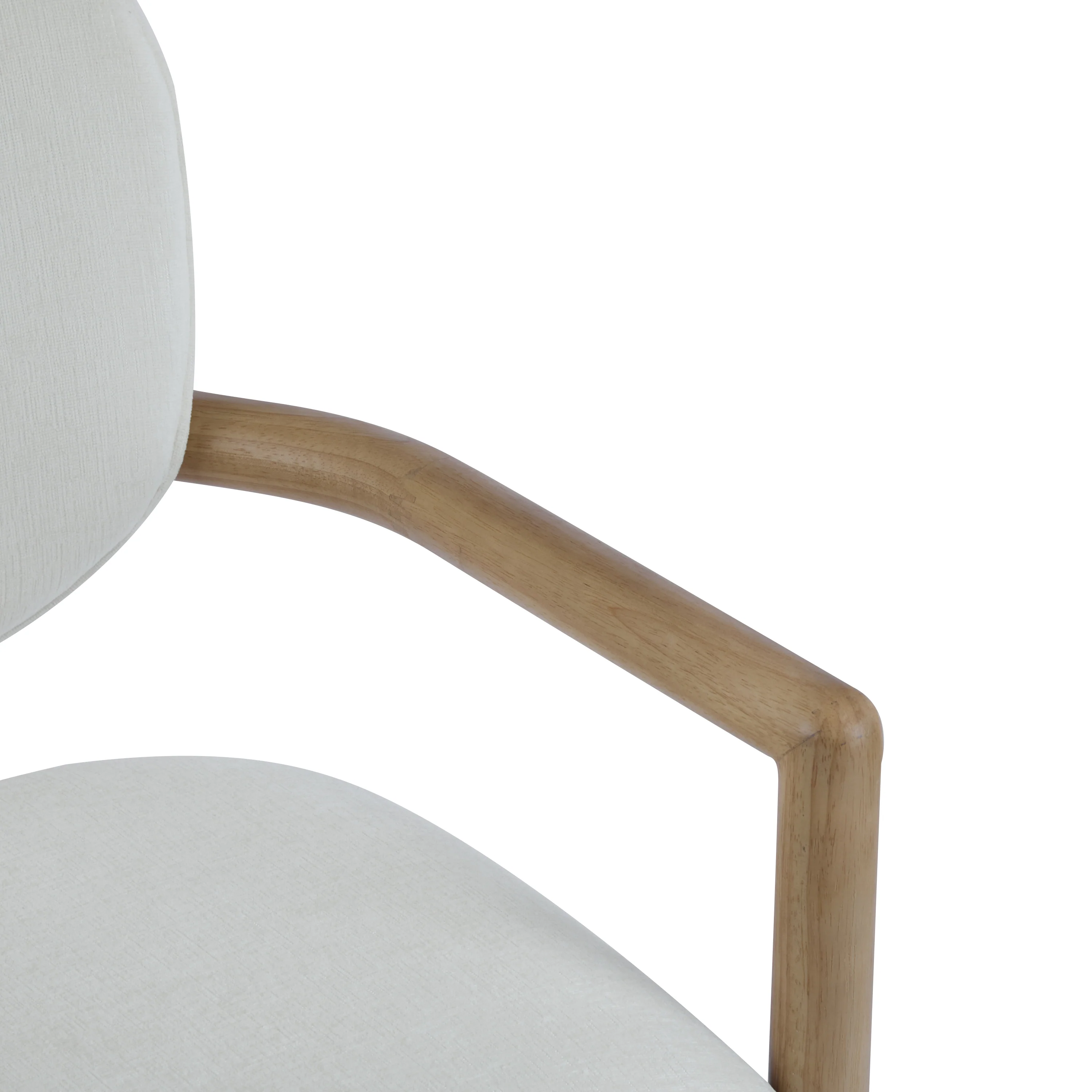 Fluffy Modern Rubberwood Upholstered Dining Chairs - furnishings