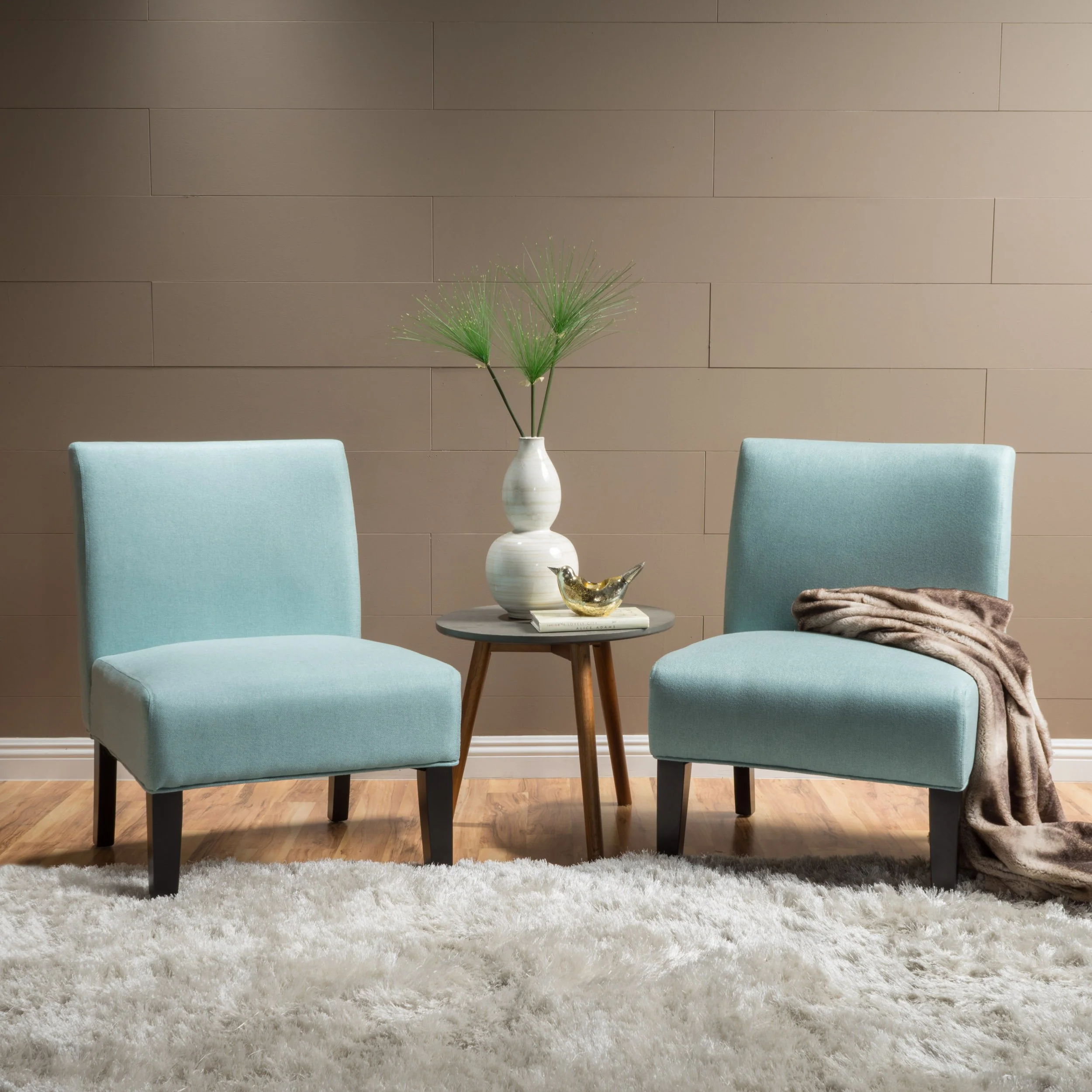 Kendal Contemporary Fabric Slipper Accent Chair - furnishings