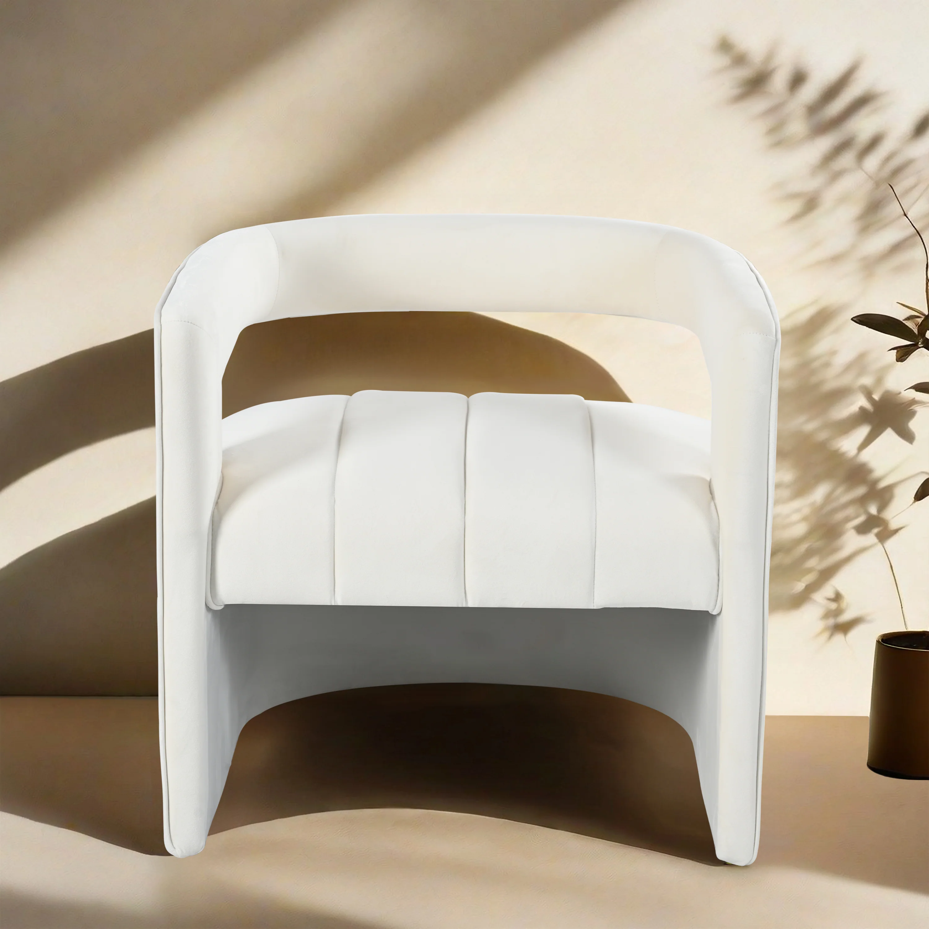 Brazal Modern Velvet Accent Club Chair - furnishings