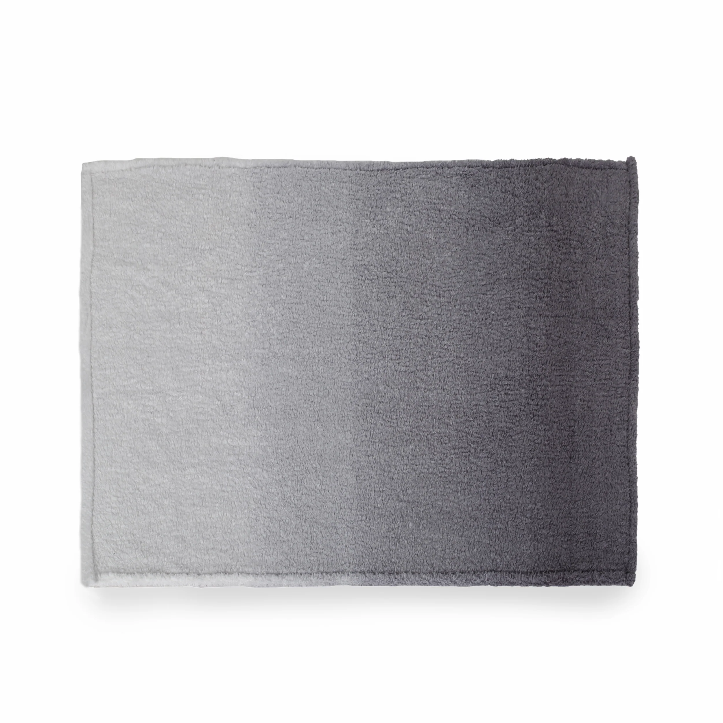 Morgan Modern Sherpa Throw Blanket, Gray and White - furnishings