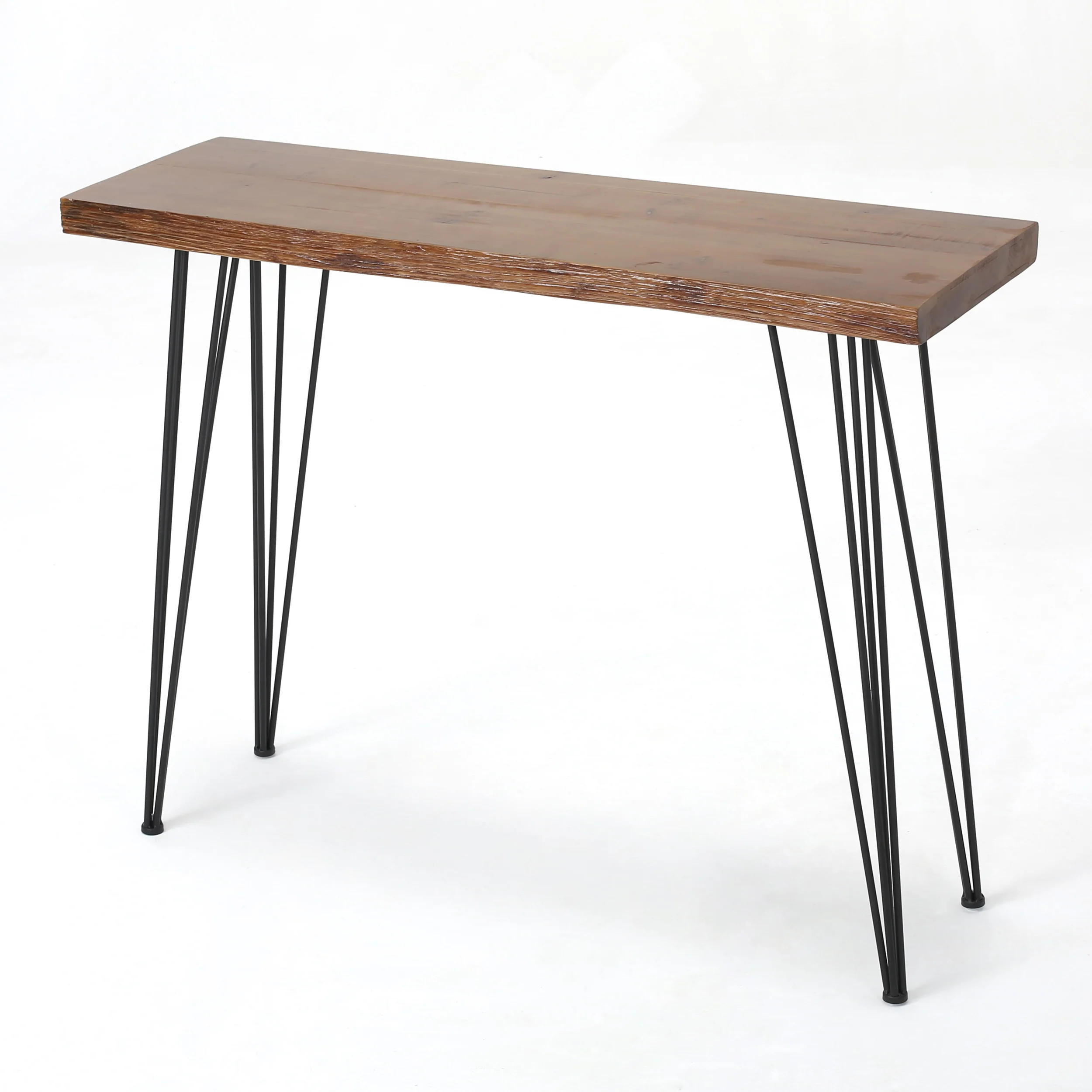 Regent Natural Finish Firwood Faux Live Edge Console Table - furnishings