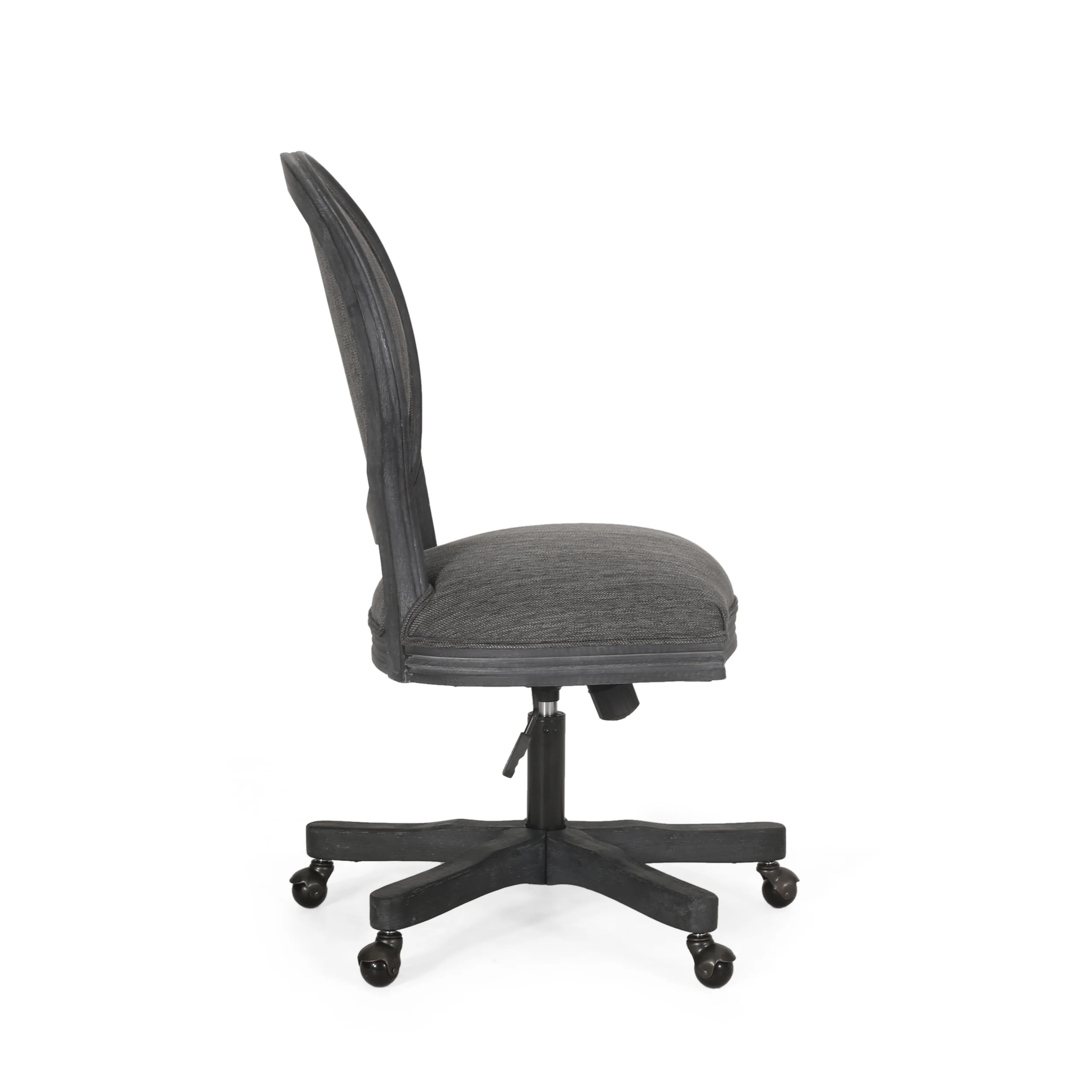 Westby French Country Upholstered Swivel Office Chair - furnishings