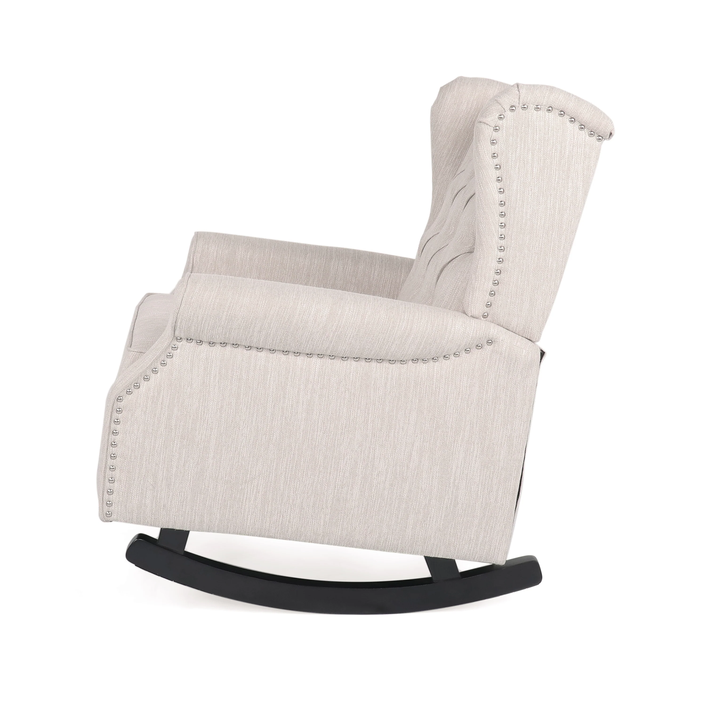 Sheila Contemporary Fabric Tufted Wingback Rocking Chair - furnishings