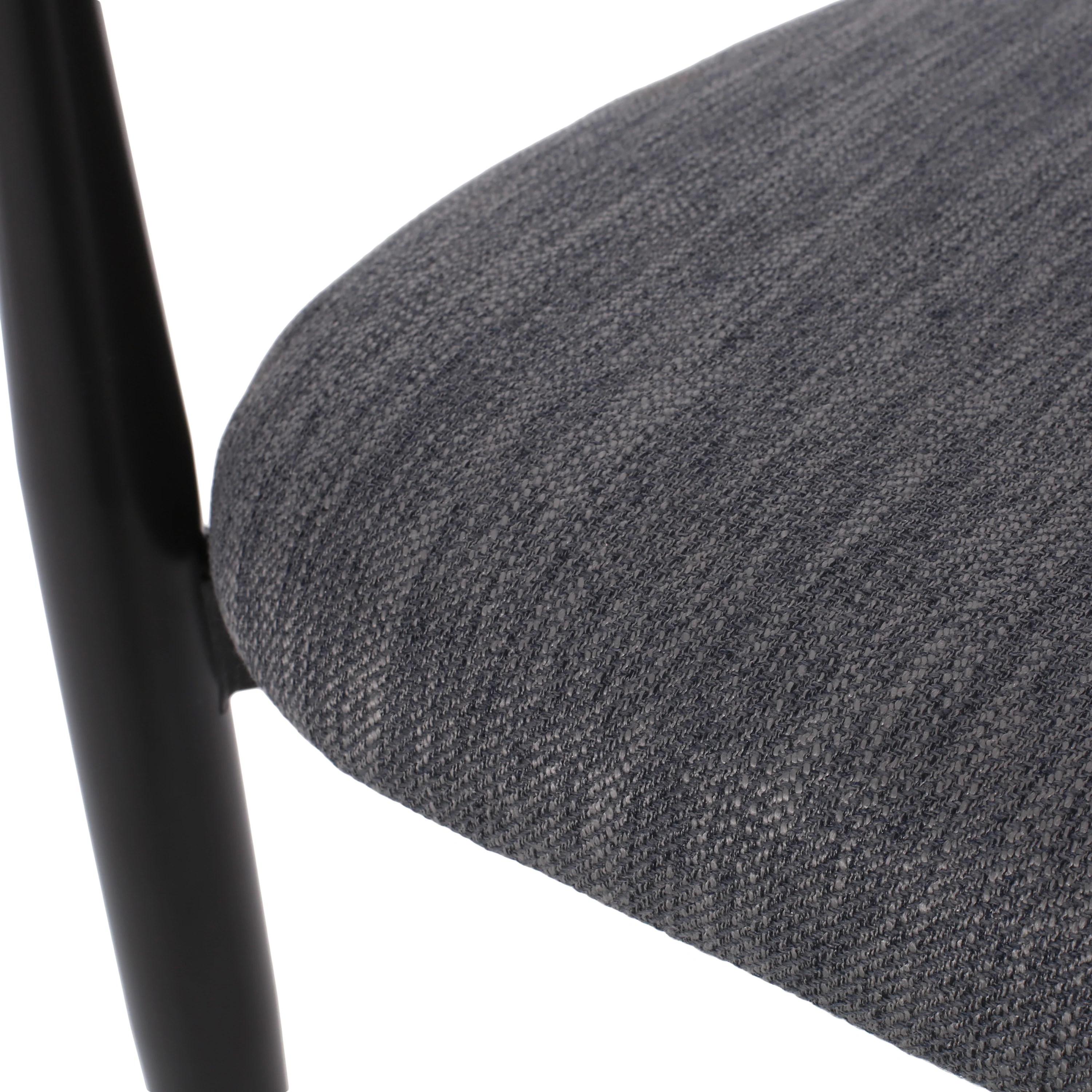Camas Modern Fabric Upholstered Iron Dining Chairs, Set of 2 - furnishings