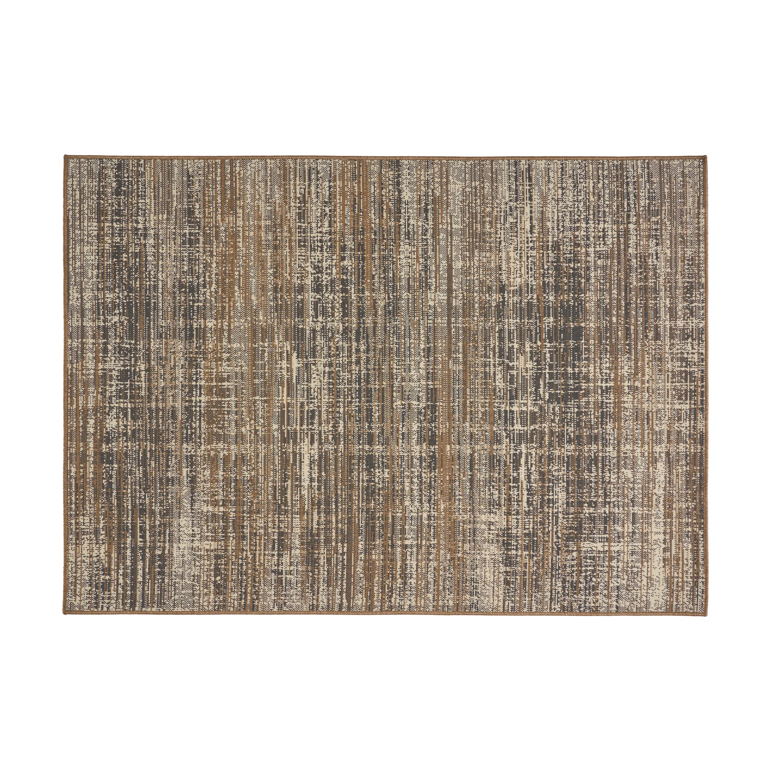 Katherine Outdoor Contemporary Area Rug, Gray and Beige - furnishings