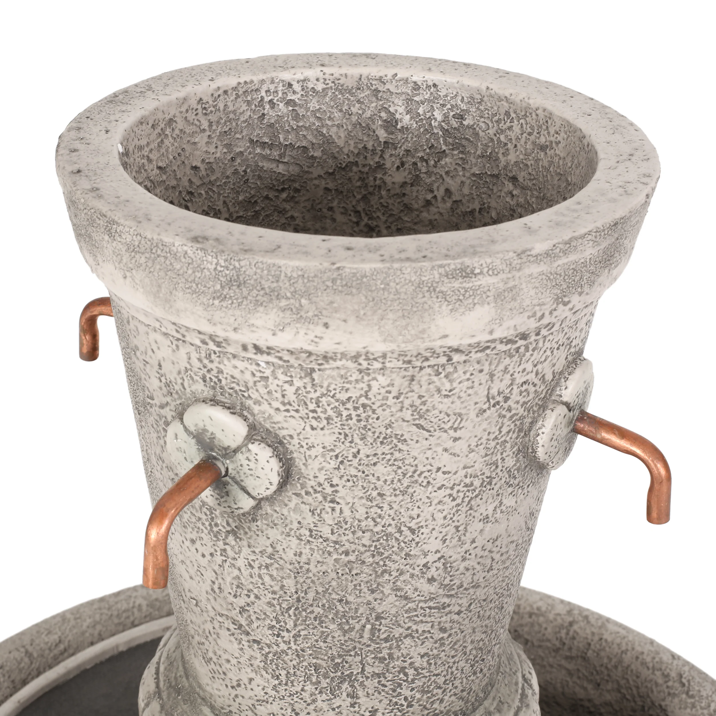 Hyland Outdoor 4 Spout Fountain, Light Brown - furnishings