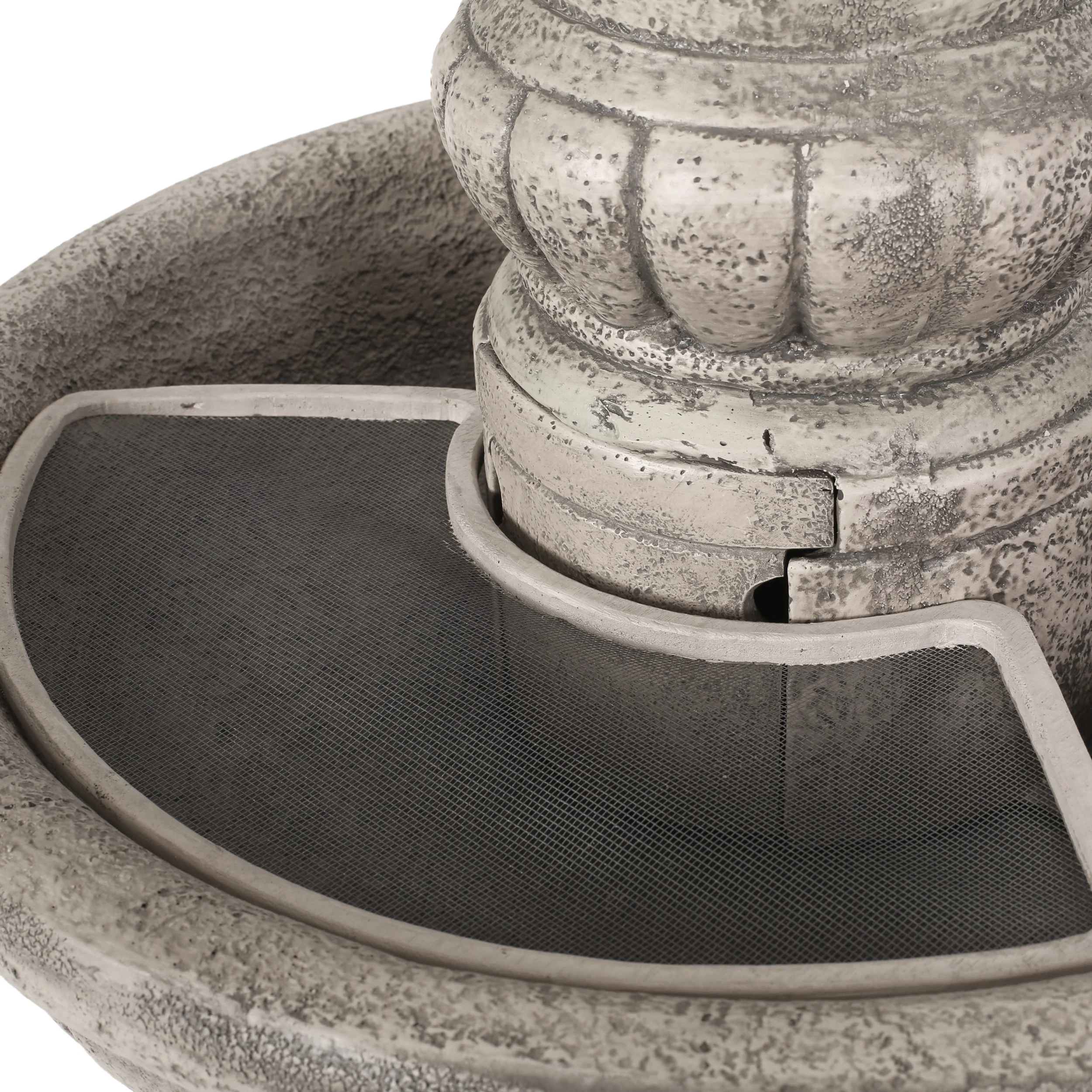 Hyland Outdoor 4 Spout Fountain, Light Brown - furnishings