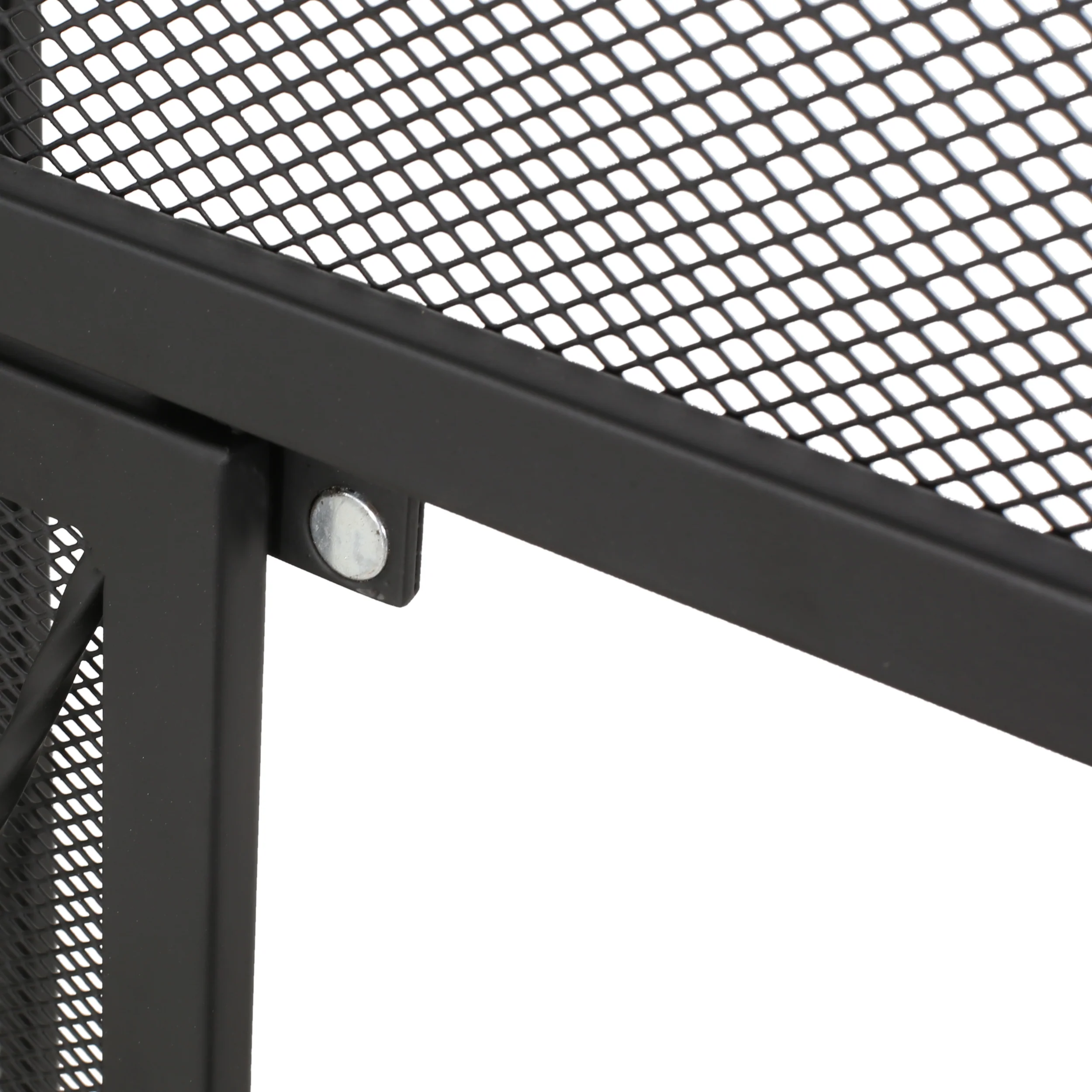Kyomi Modern Iron Folding Fireplace Screen with Door - furnishings