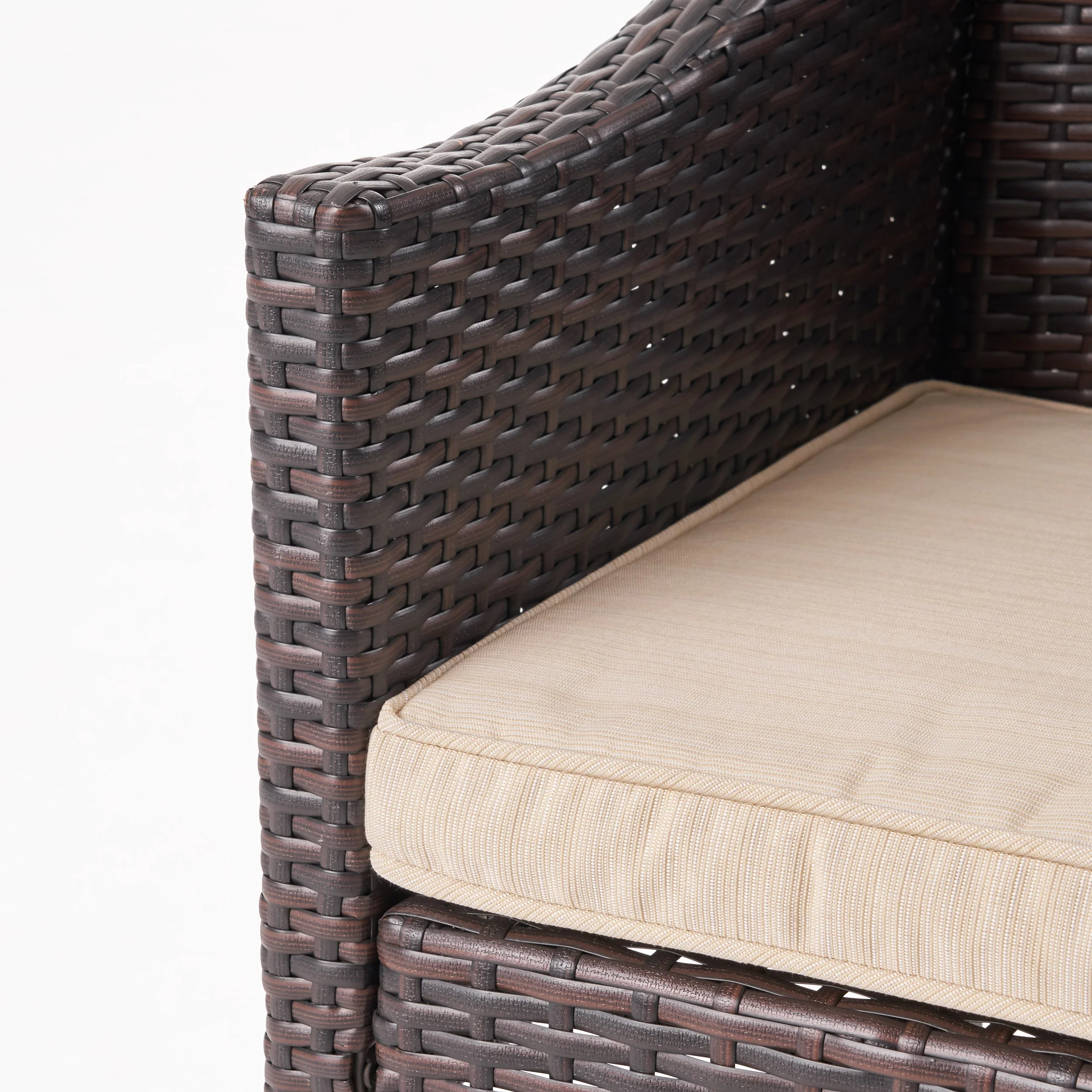 Khari Outdoor Wood and Wicker 8 Seater Dining Set - furnishings