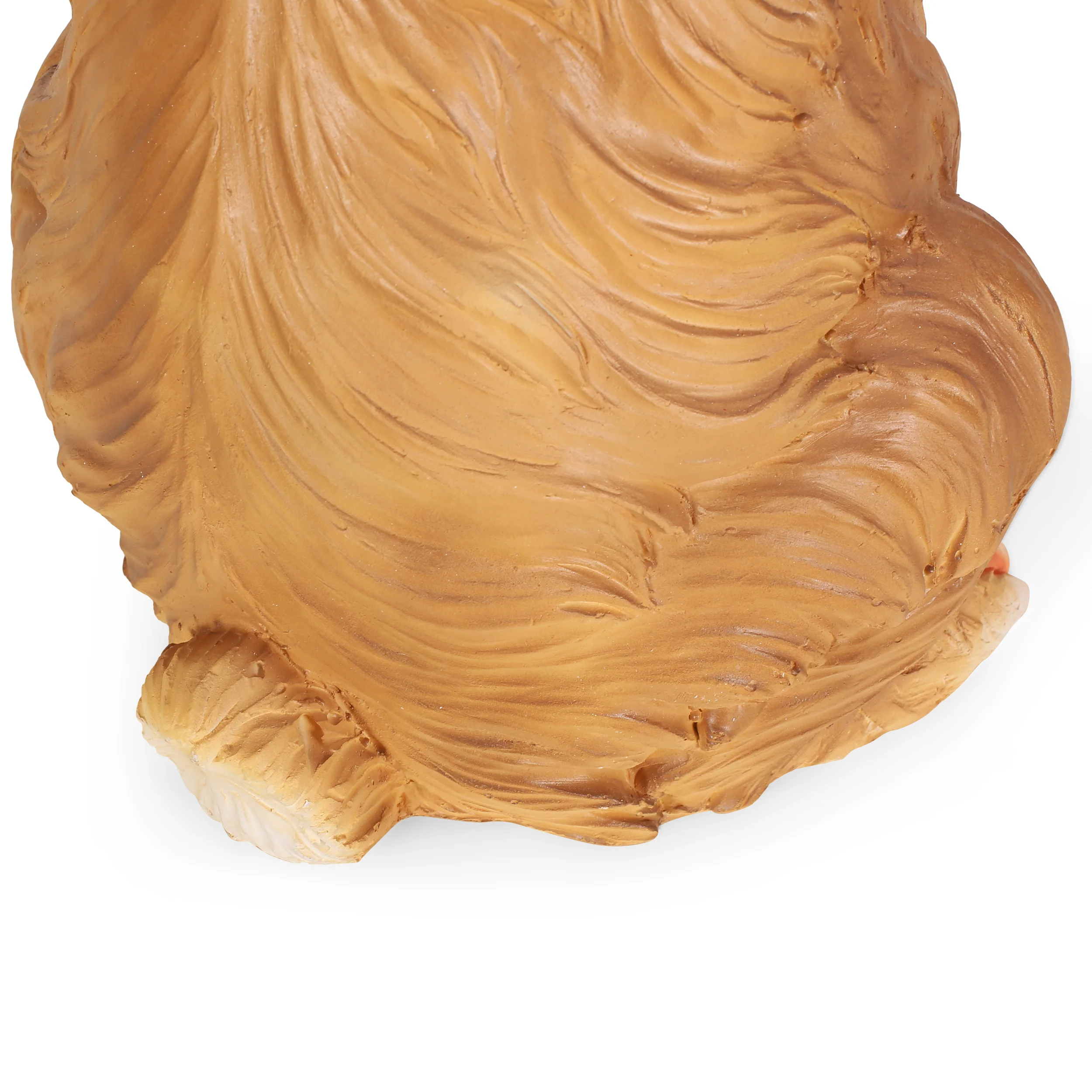 Broadus Outdoor Rabbit Garden Statue, White and Brown - furnishings