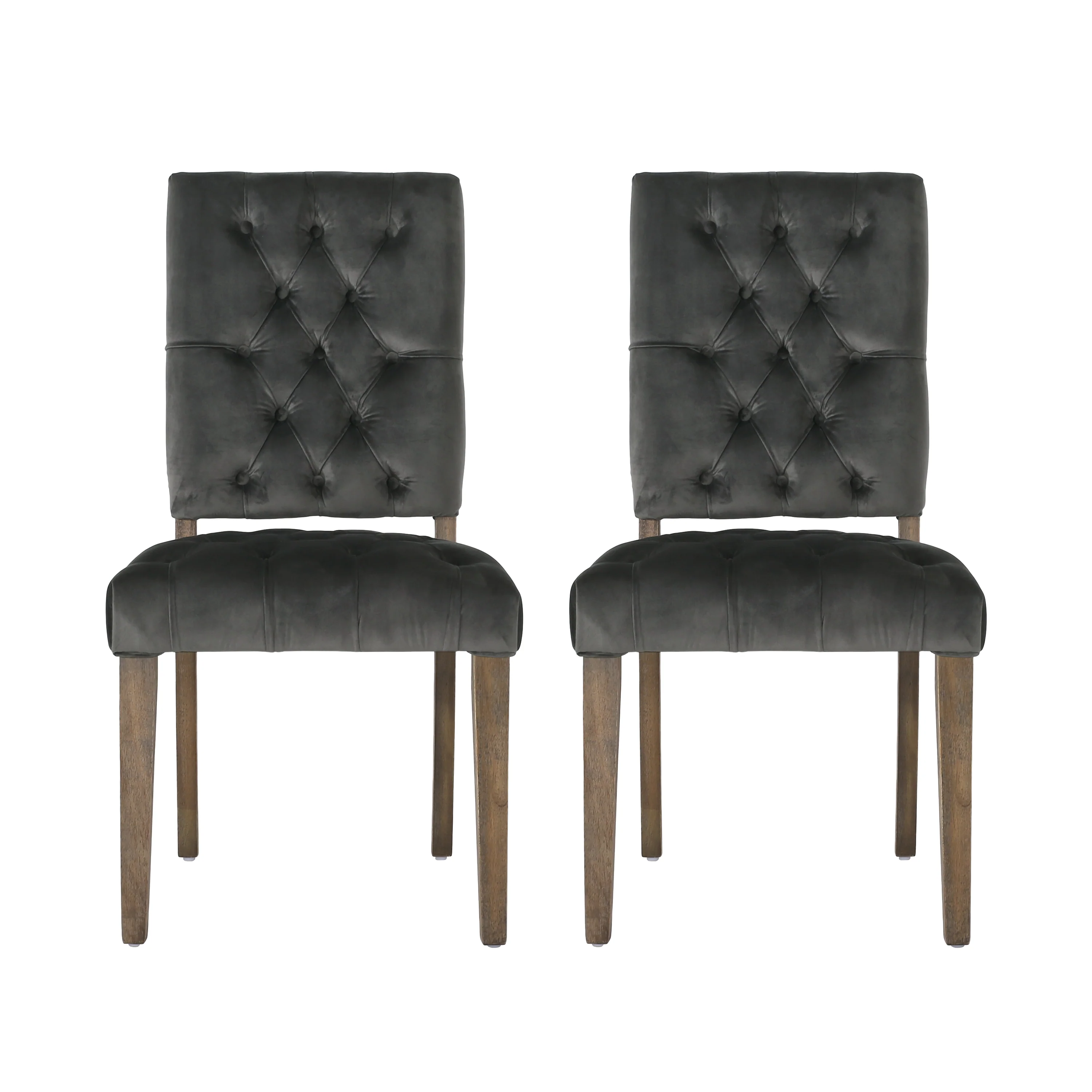 Myrtle Contemporary Velvet Tufted Dining Chairs (Set of 2) - furnishings