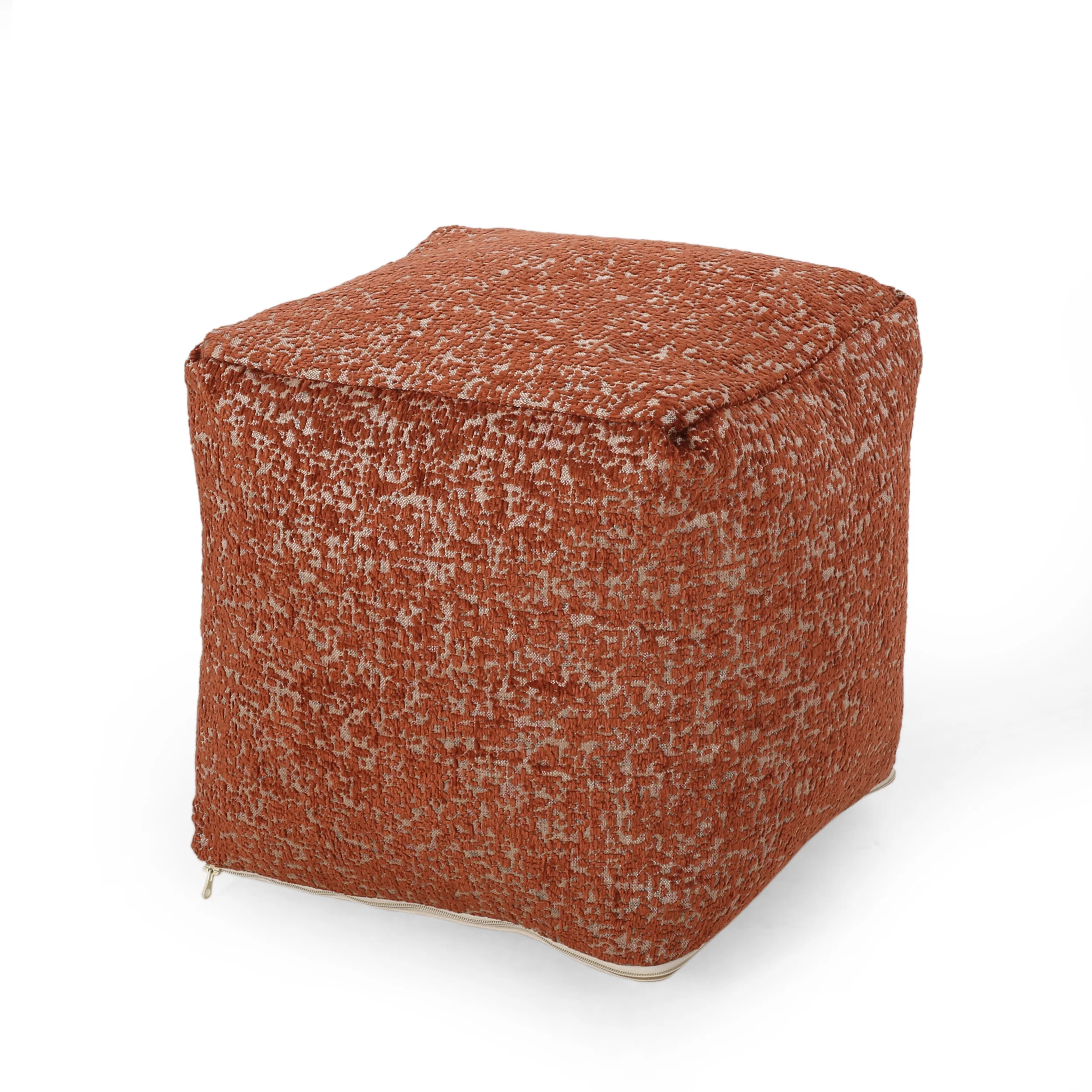 Binger Handcrafted Boho Cube Pouf - furnishings