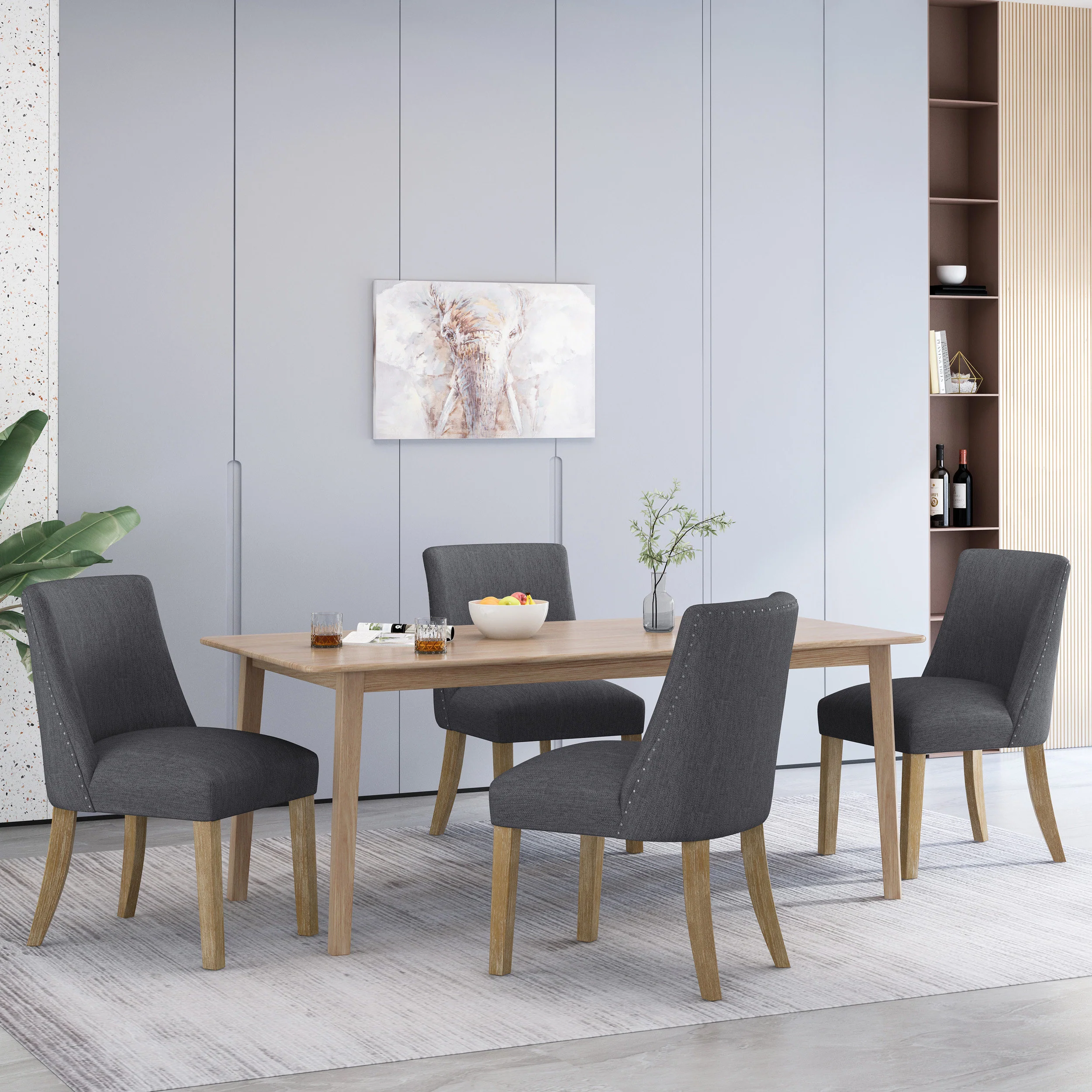 Gladwin Contemporary Fabric Dining Chairs, Set of 4 - furnishings