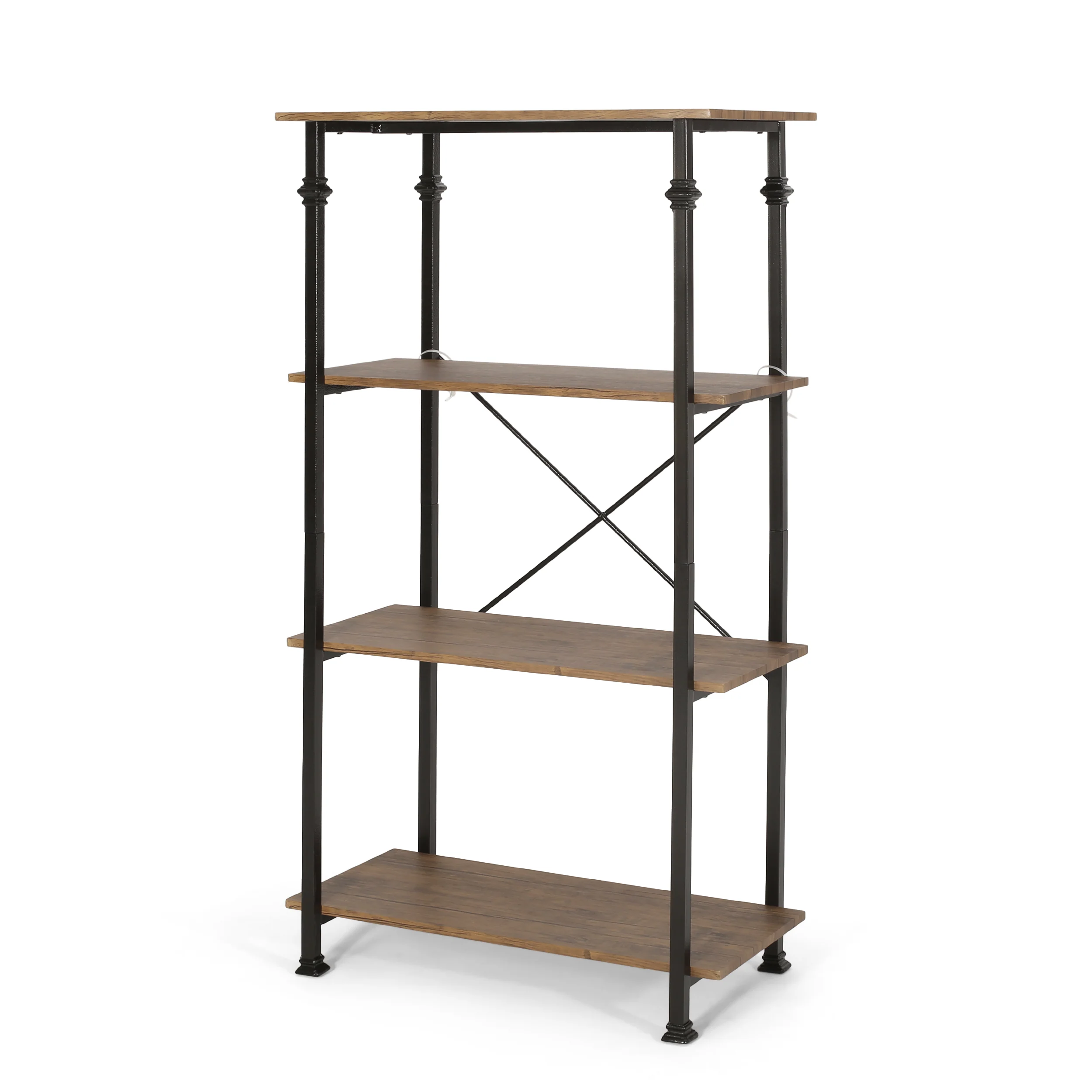 Gessling Modern Industrial 4 Shelf Etagere Bookcase - furnishings