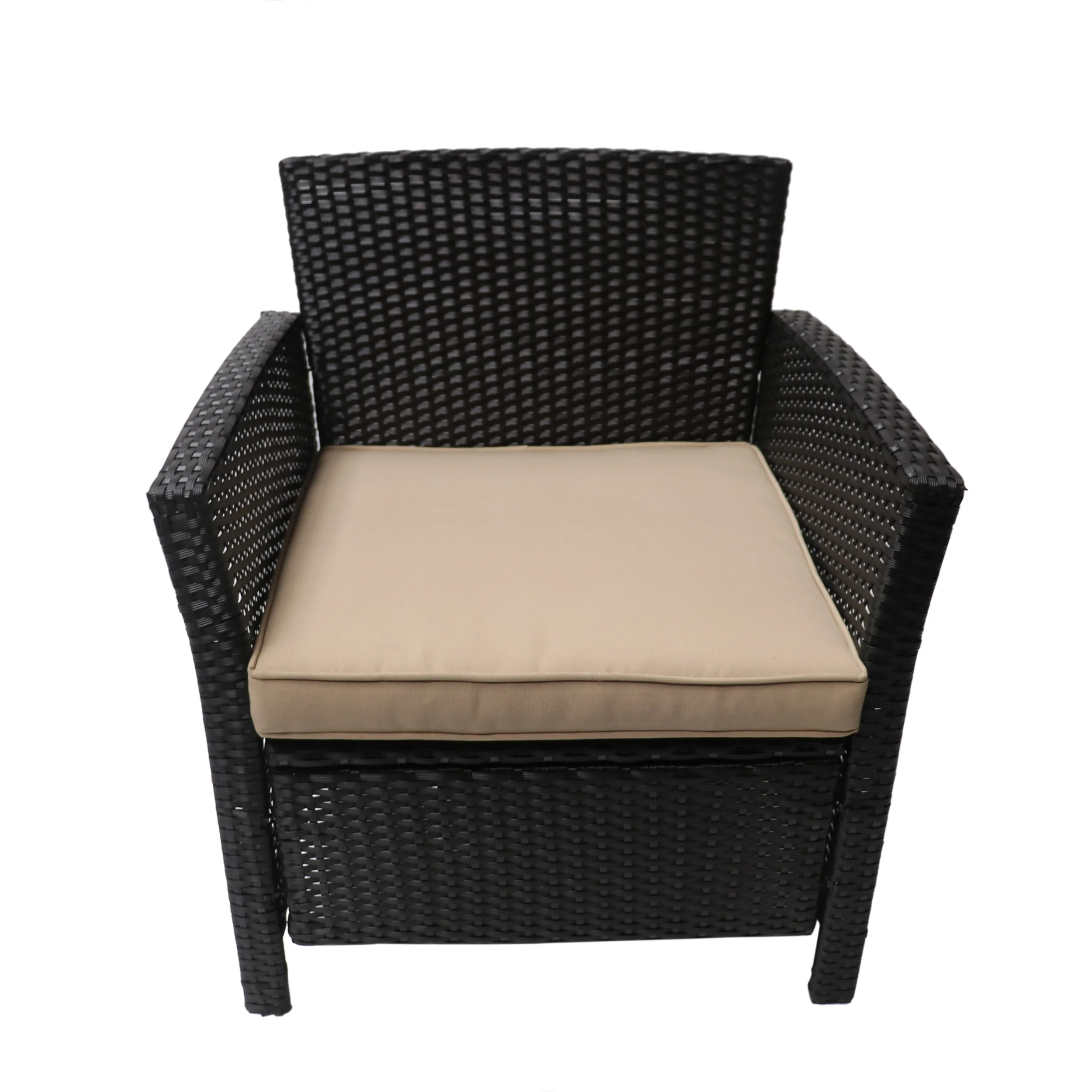 Mason Outdoor 4-Seater Wicker Chat Set with Fire Pit - furnishings
