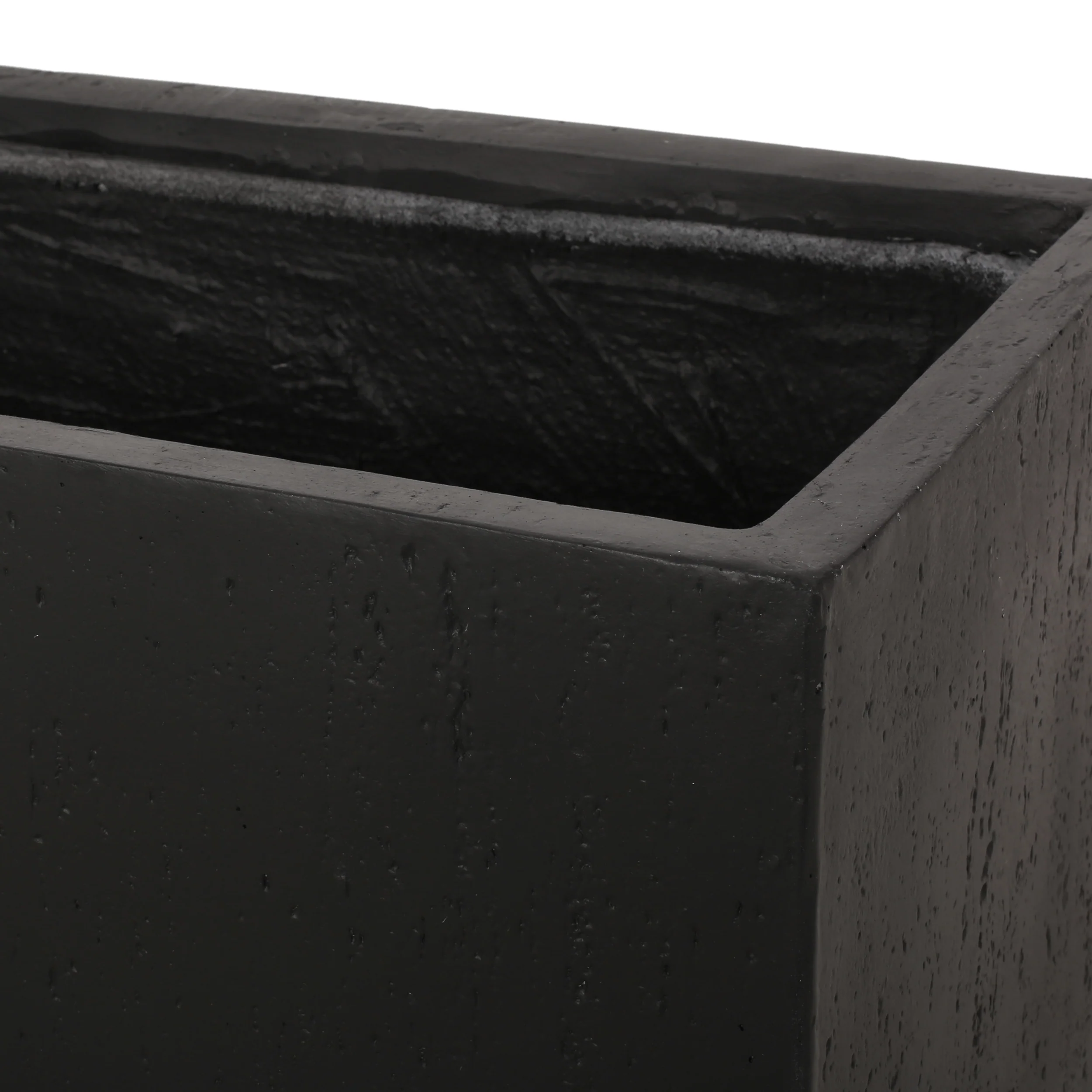 Fardeen Outdoor Modern Cast Stone Rectangular Planter - furnishings