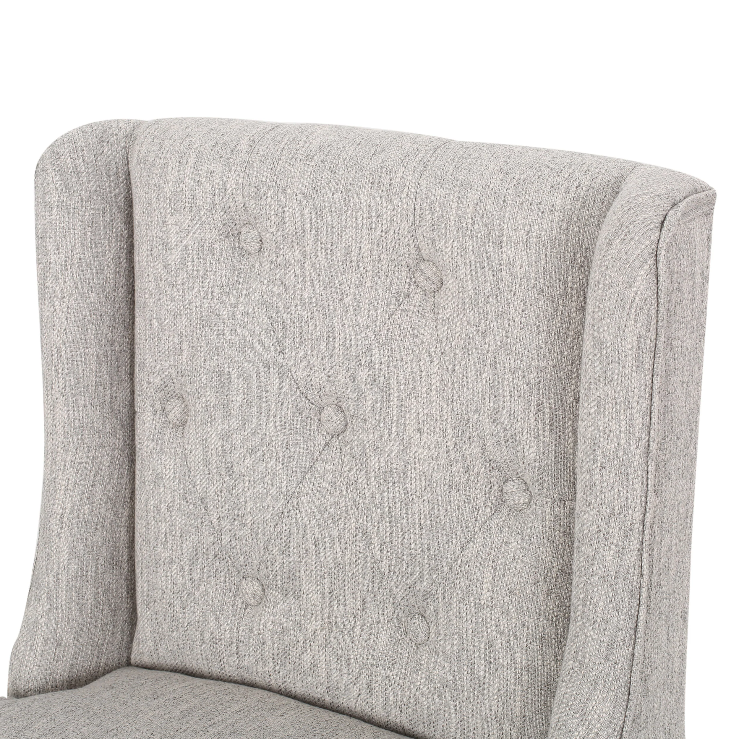 Willamina Button Tufted Fabric Wingback Counterstool (Set of 2) - furnishings