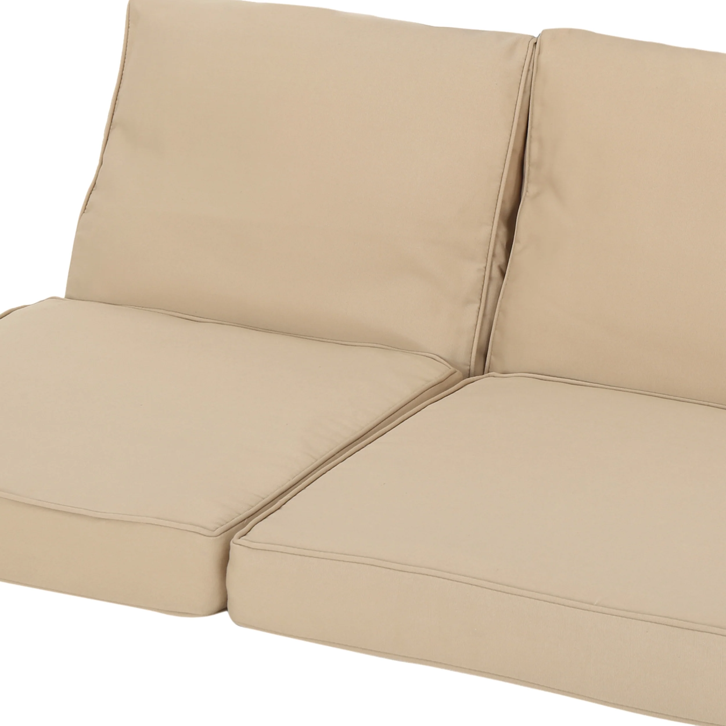 Atiyah Outdoor Water Resistant Fabric Loveseat Cushions with Piping - furnishings