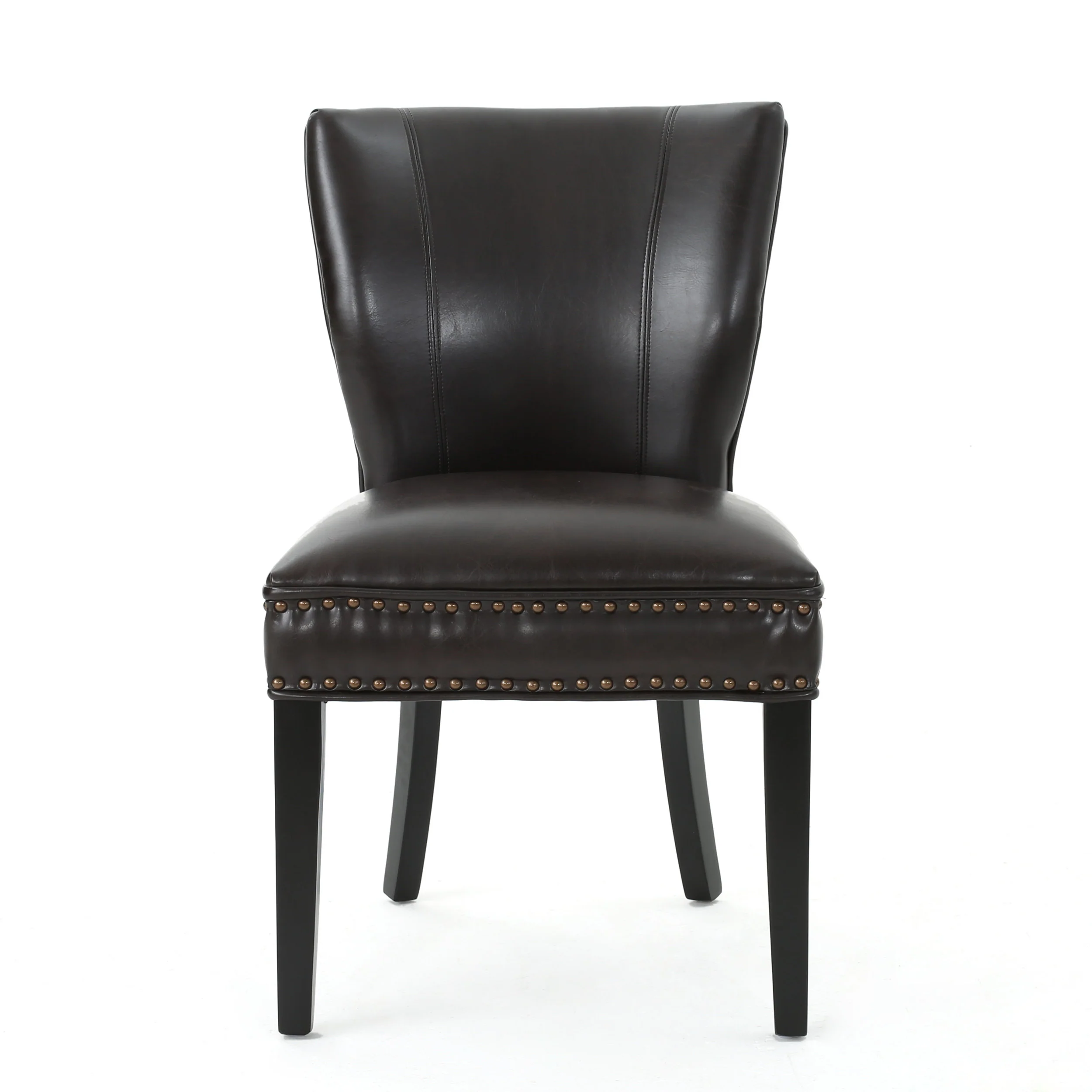 George Brown Leather Dining Chair - furnishings