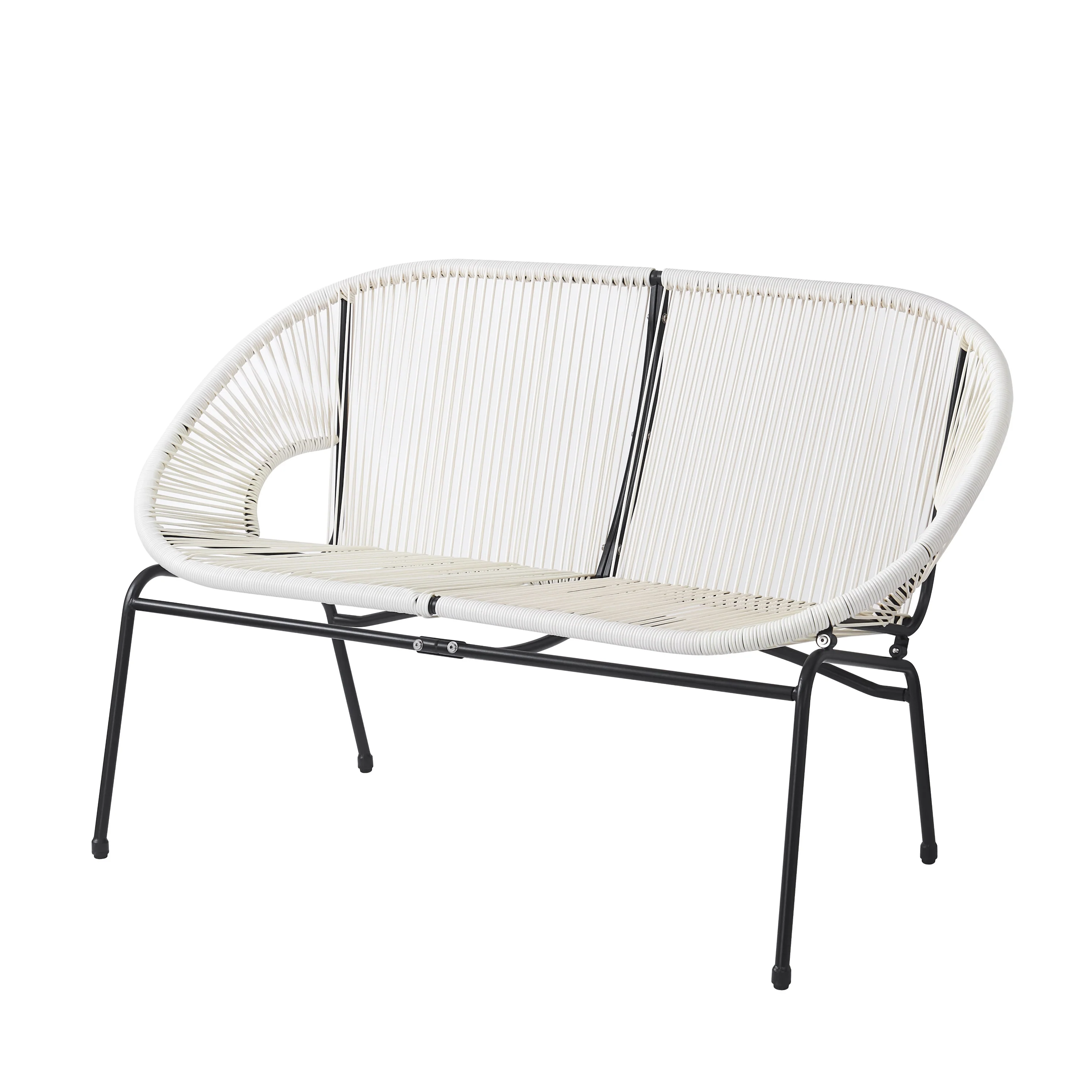 Maeliss 2-Person Faux Rattan Outdoor Patio Bench - furnishings